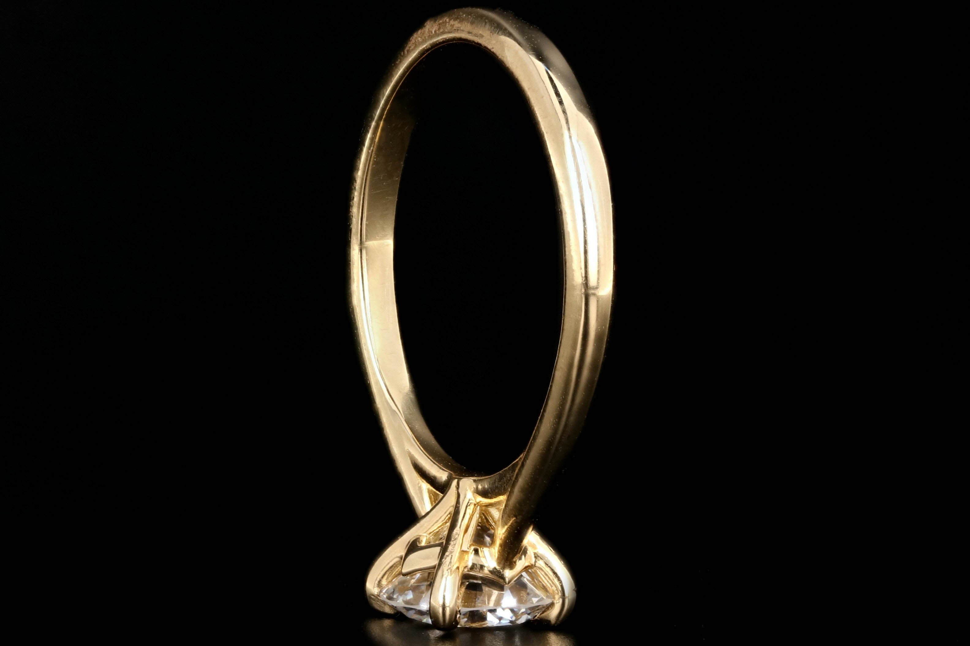 New 18K Yellow Gold GIA D Vs1 1.35 Carat Diamond Engagement Ring - Queen May