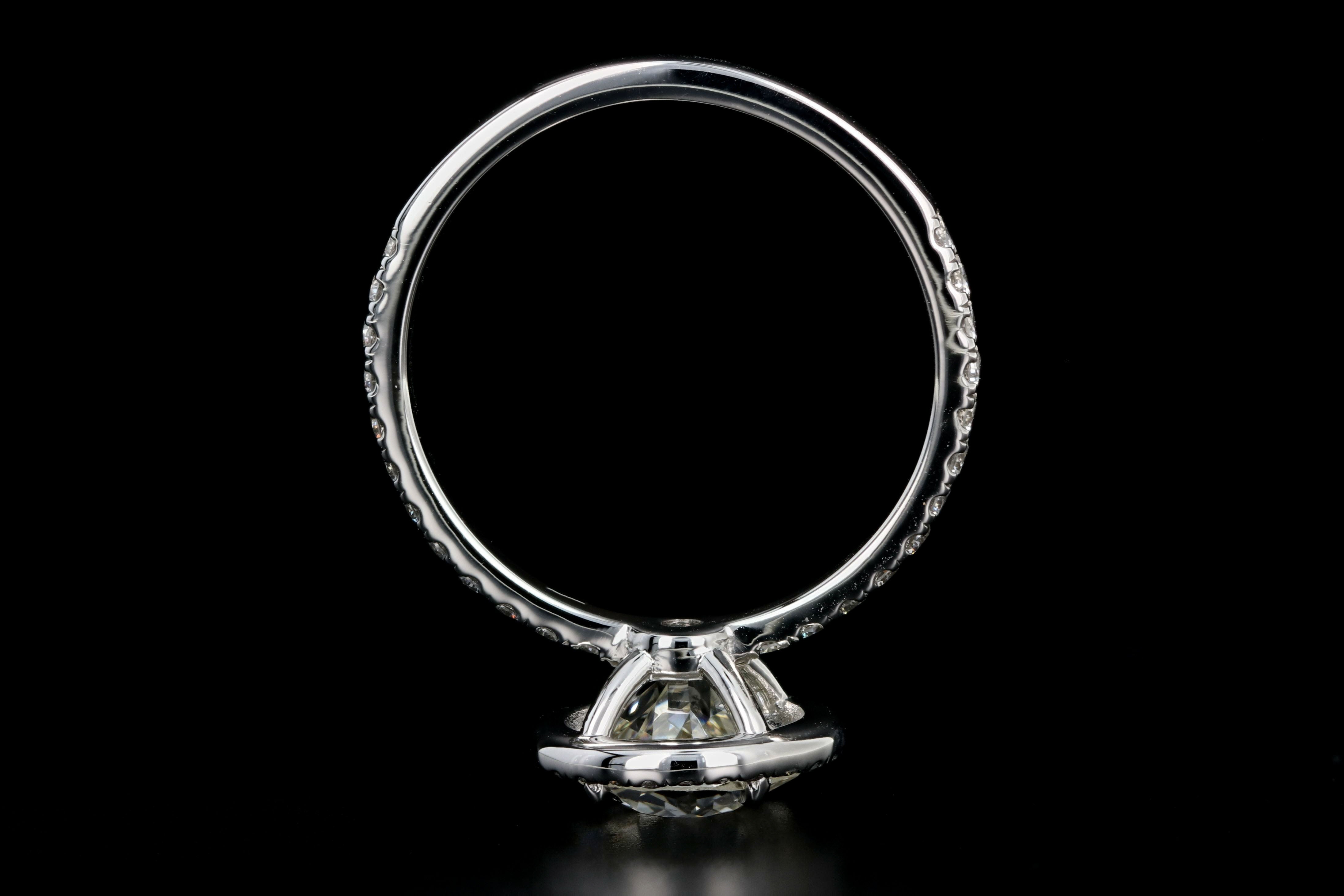 New Platinum 1.85 carat Old European Cut Diamond Engagement Ring GIA Certified - Queen May