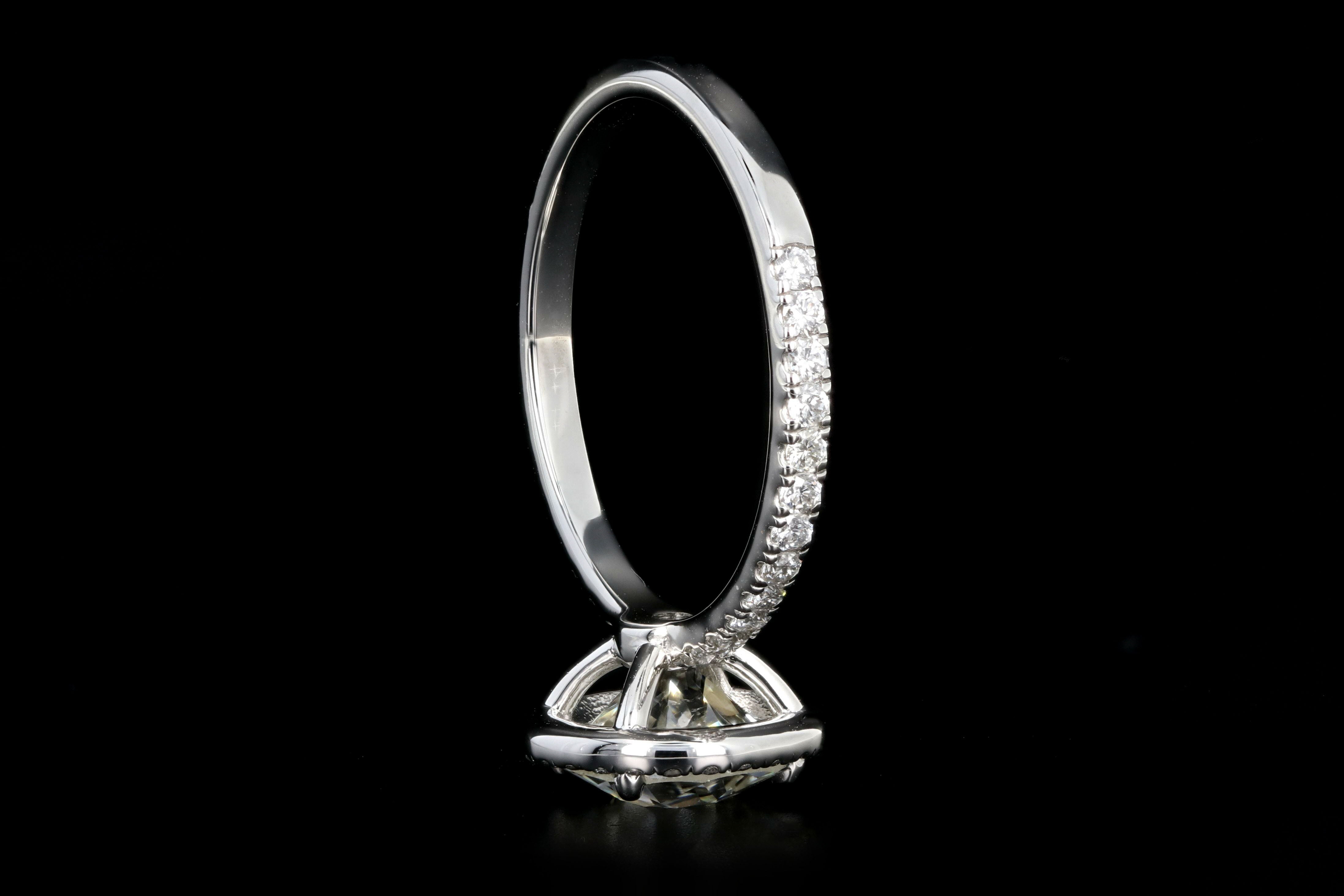 New Platinum 1.85 carat Old European Cut Diamond Engagement Ring GIA Certified - Queen May