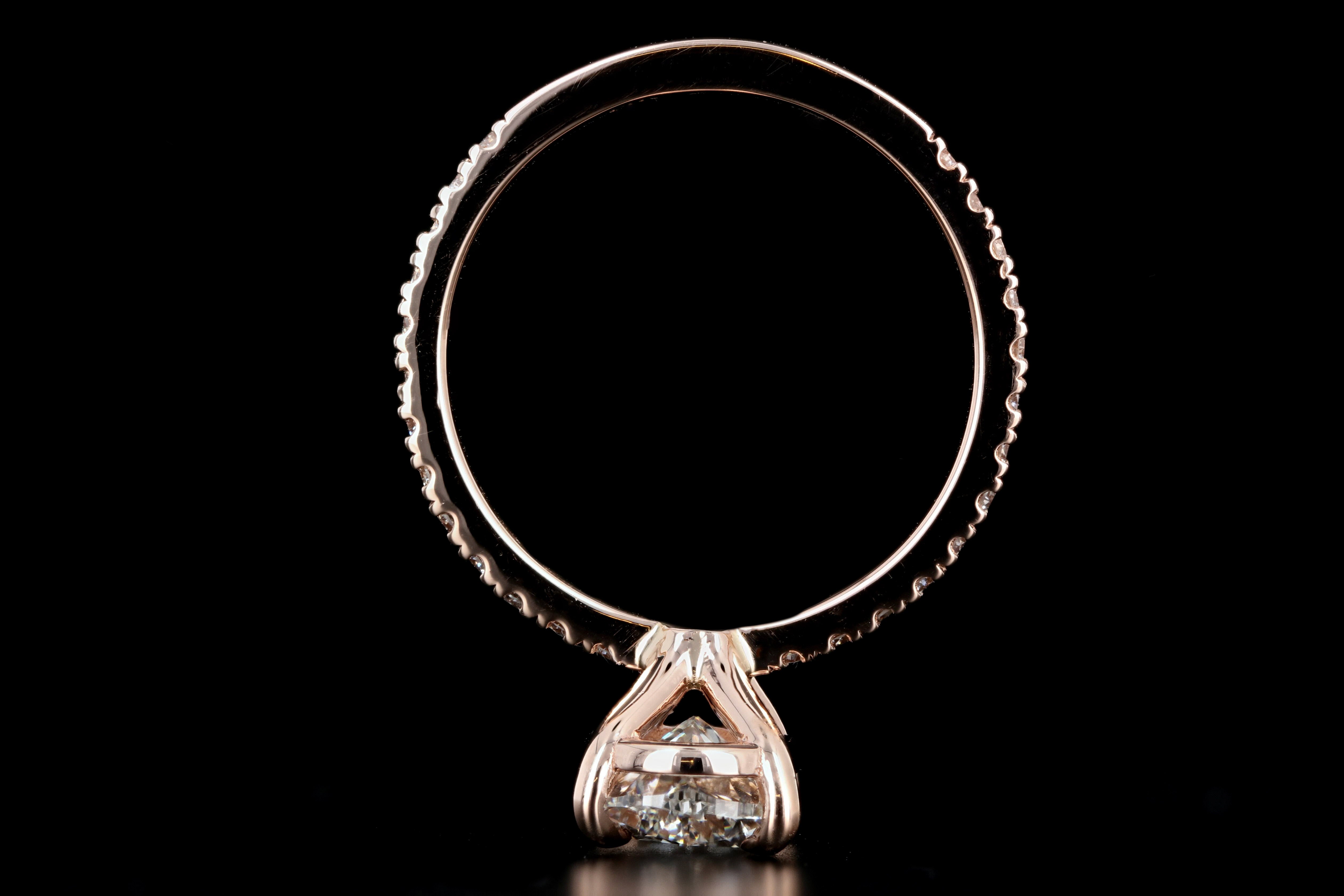 14K Rose Gold 2.24 Pear Cut Diamond Engagement Ring GIA Certified - Queen May