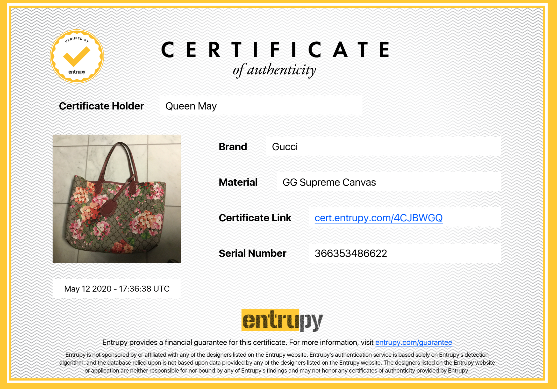 Gucci Large Reversible GG Blooms Tote - Queen May