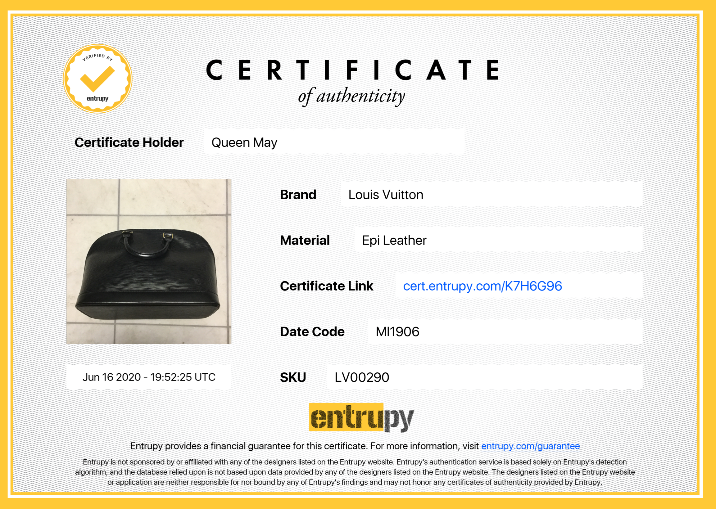 Louis Vuitton Epi Alma PM - Queen May