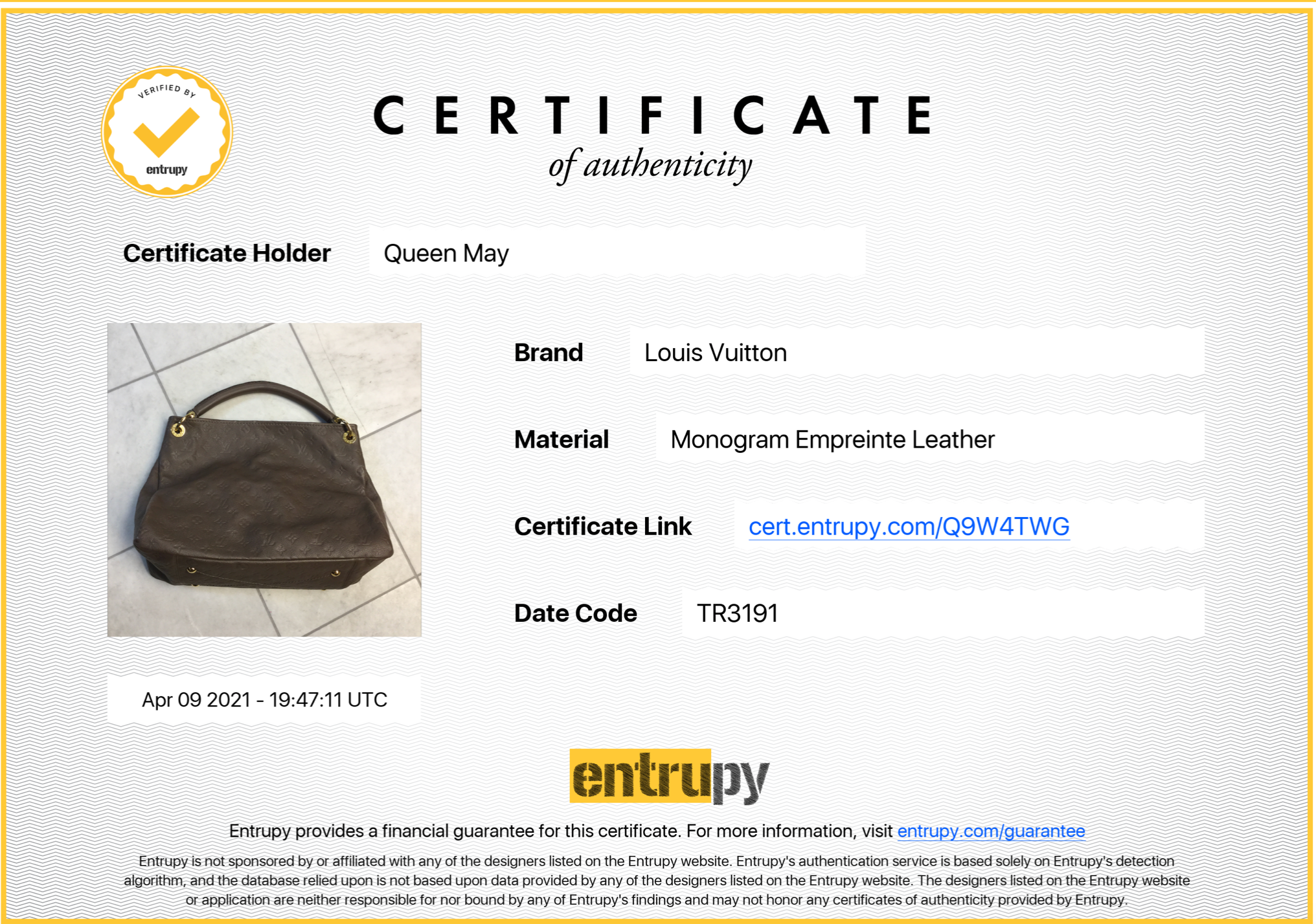 Louis Vuitton Empreinte Artsy MM - Queen May