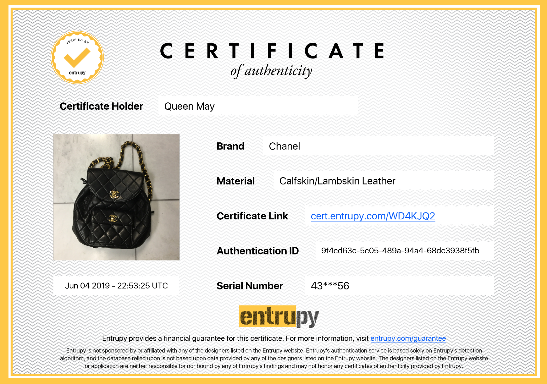 Chanel Lambskin Vintage Quilted Double CC Backpack - Queen May