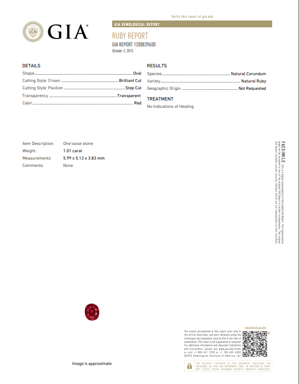 Modern Platinum 1.01 Carat Natural No Heat Ruby and 1 Carat Round Brilliant Diamond Ring GIA Certified - Queen May