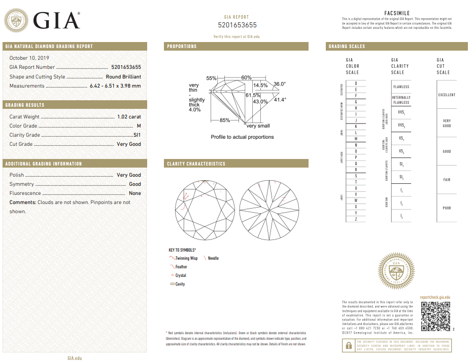 New 14K Rose Gold 1.02 Carat Round Brilliant Cut Diamond Engagement Ring GIA Certified - Queen May