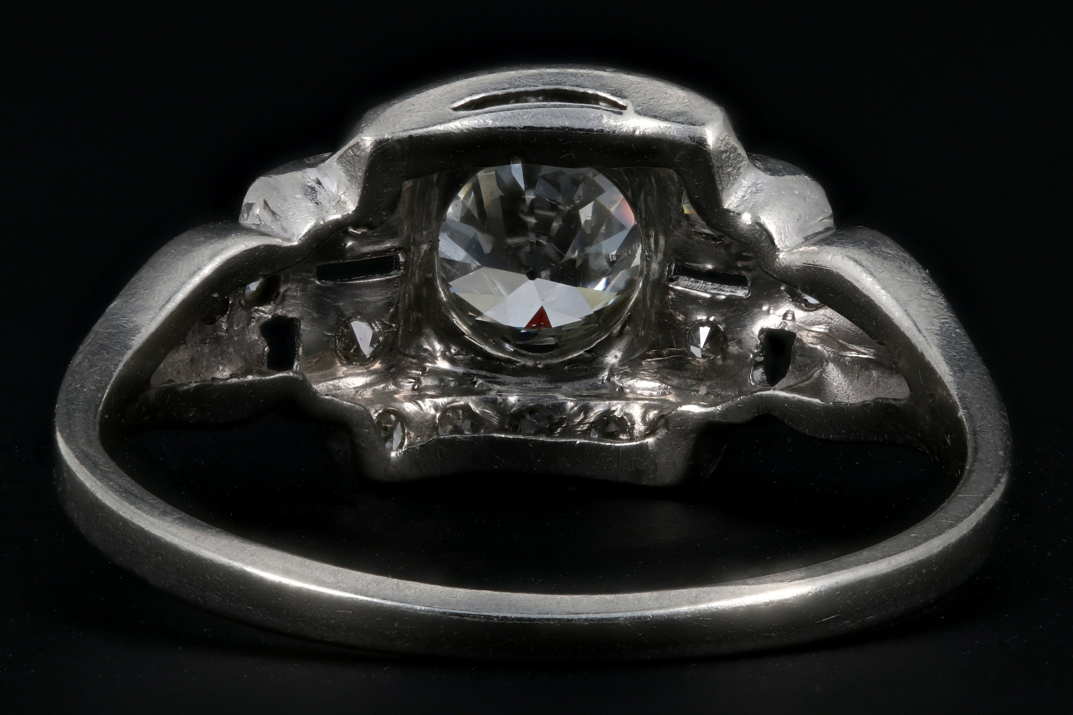 Art Deco Platinum G.C.& G Old European Cut Diamond Ring c.1920s - Queen May