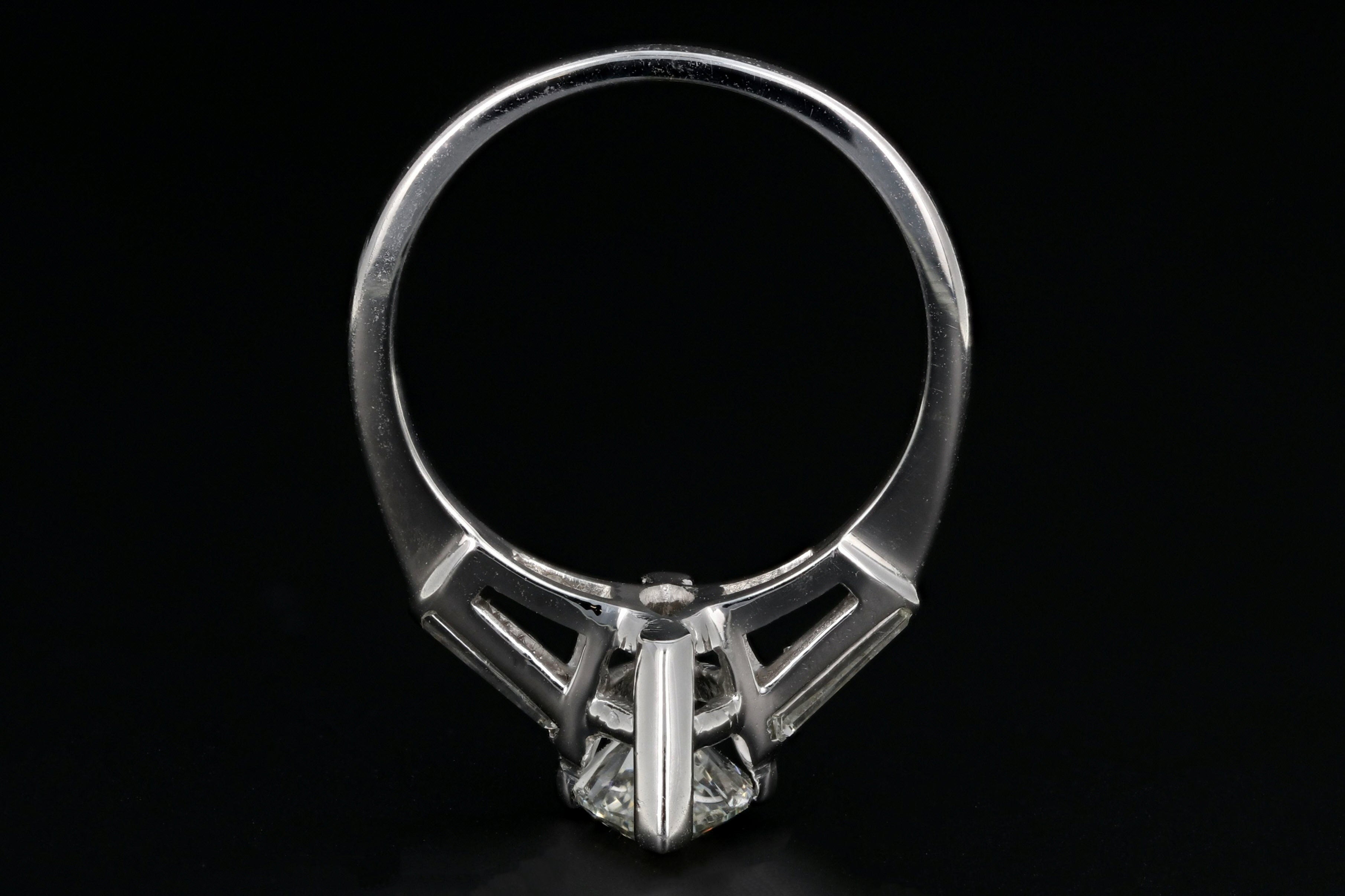 Modern 14K White Gold 1.40 Carat Marquise Diamond Engagement Ring GIA Certified - Queen May