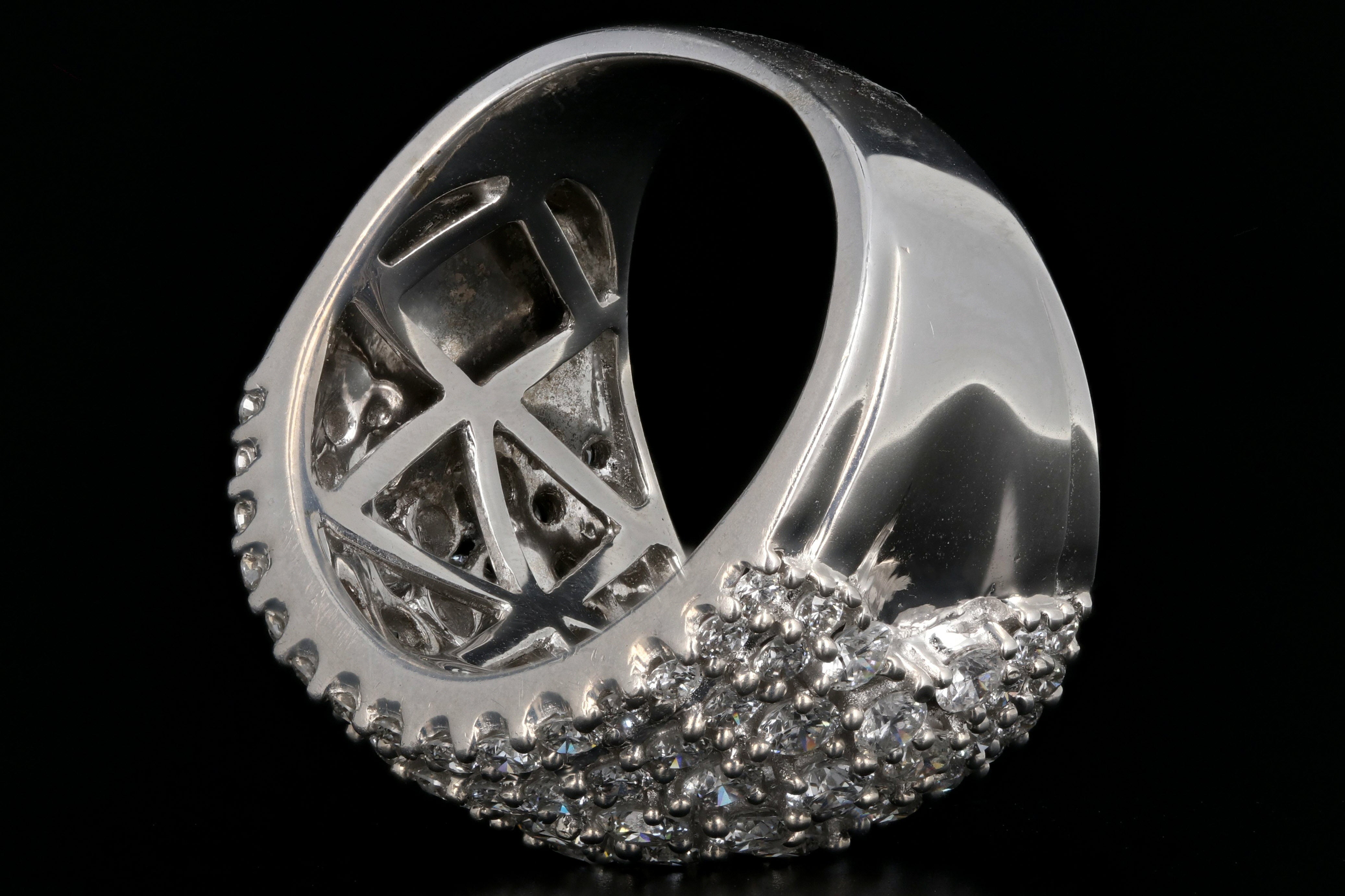 Modern 14K White Gold 3CTW Diamond Band - Queen May