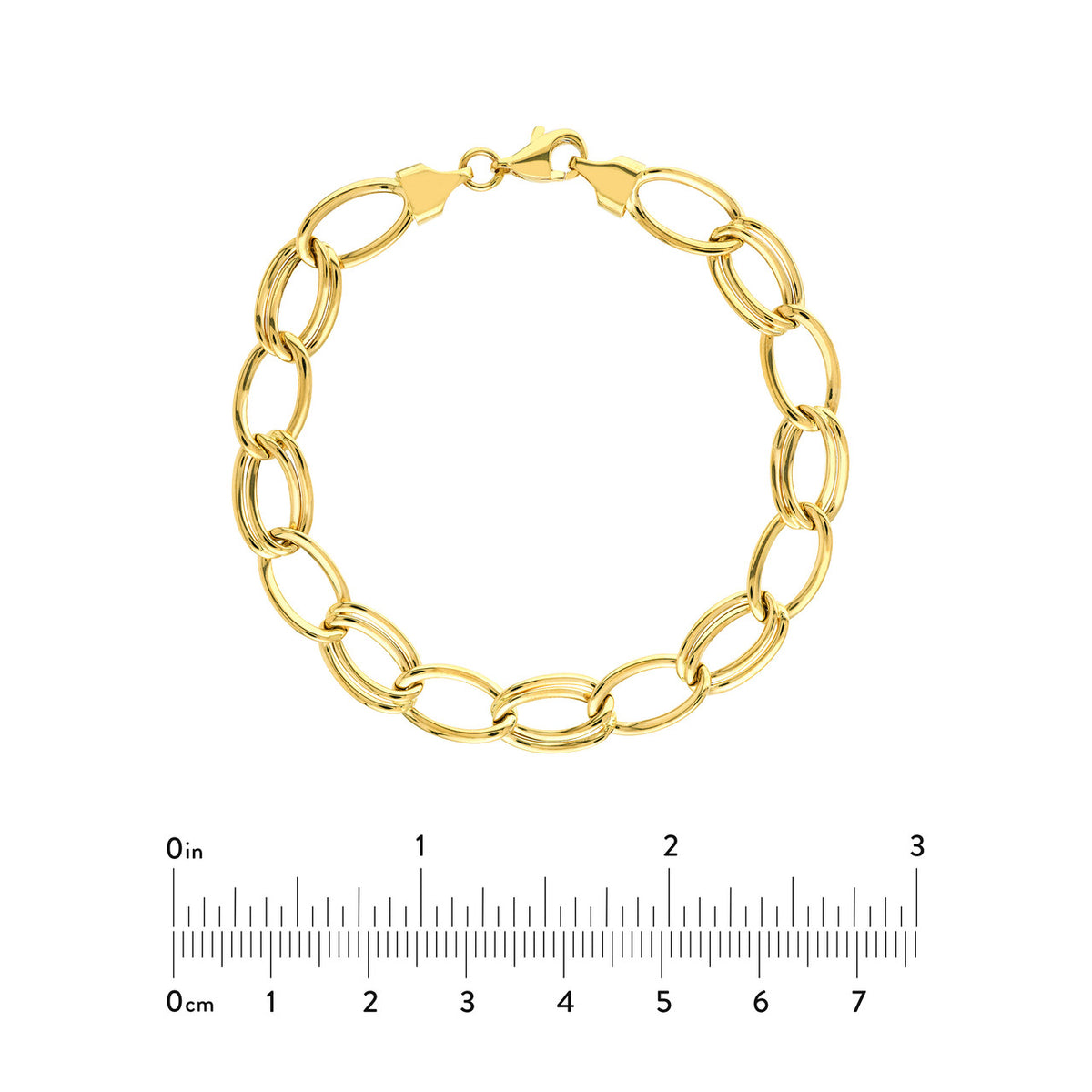 14K Yellow Gold Double Link Bracelet - Queen May