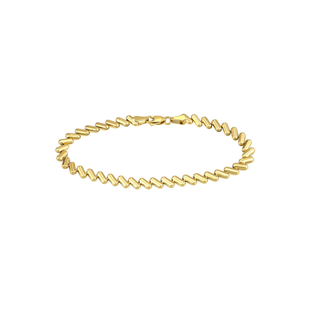 14K Yellow Gold Polished San Marco Link Bracelet - Queen May