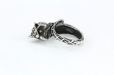 Vintage Sterling Silver Wrap Around Figural Owl Ring Size 7 - Queen May