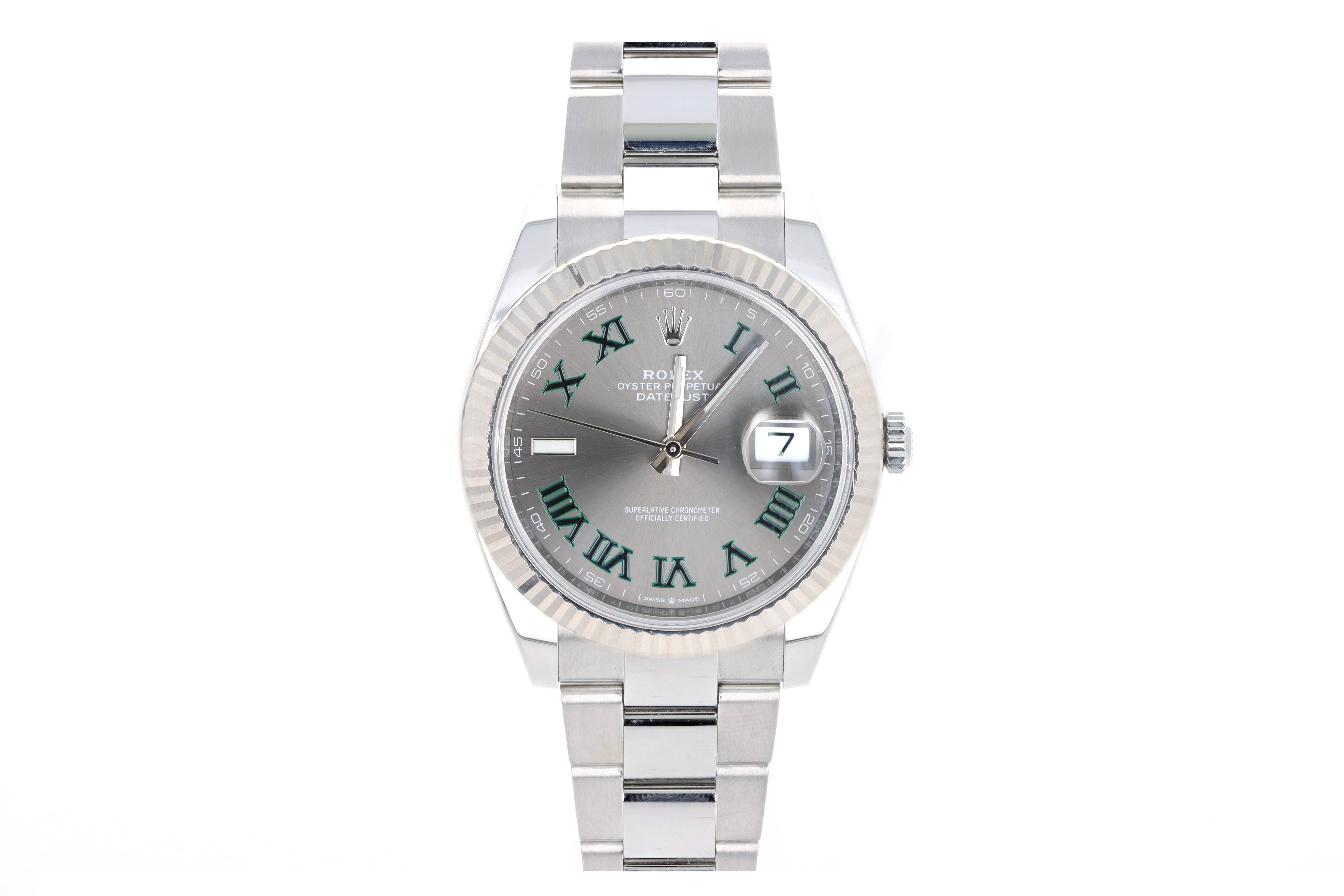 Rolex Datejust 41mm Model 126334 Wimbledon Dial Jubilee Bracelet - Queen May