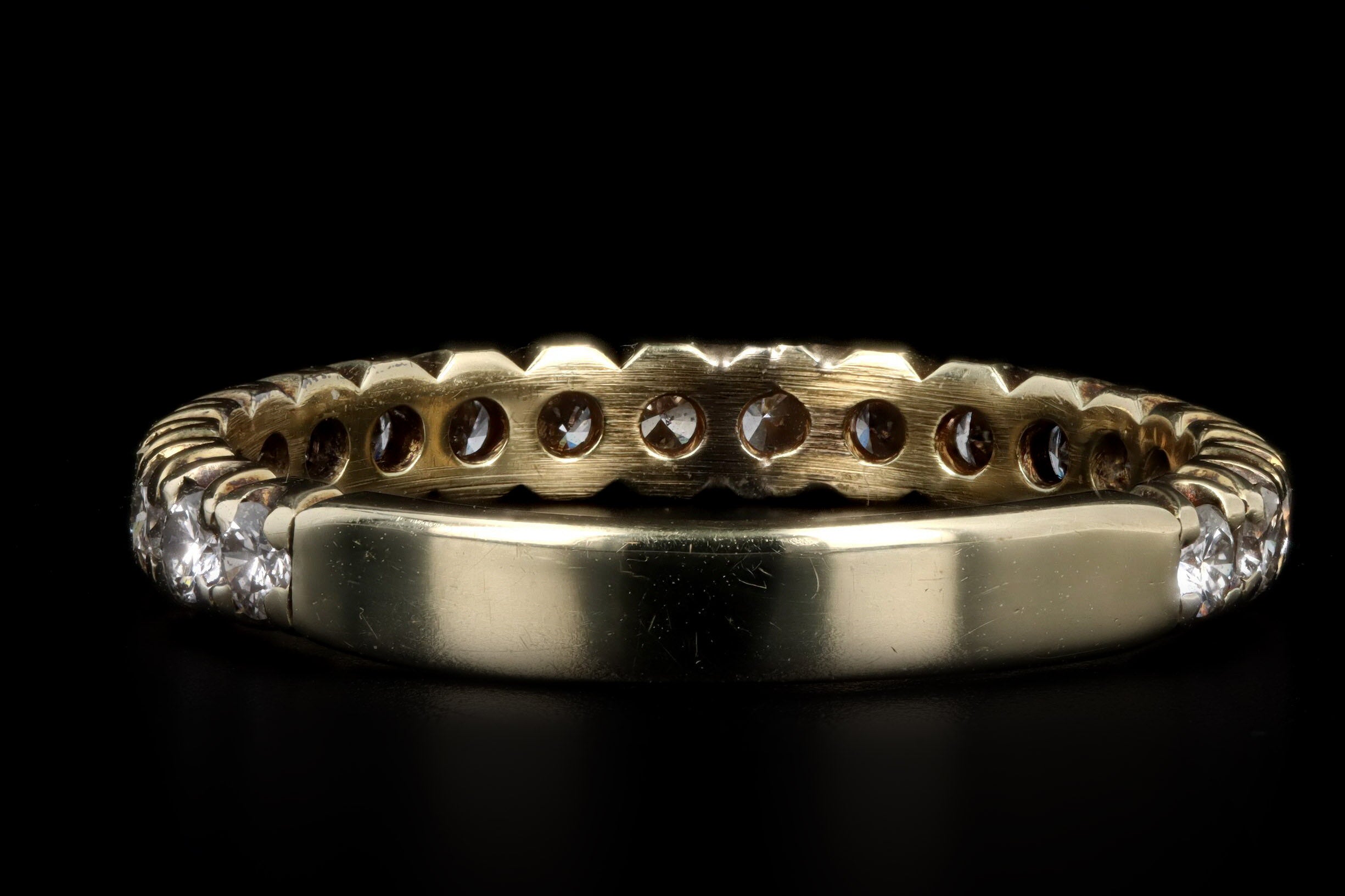 Vintage 14K Yellow Gold .50 Carat Total Weight Diamond Wedding Band - Queen May