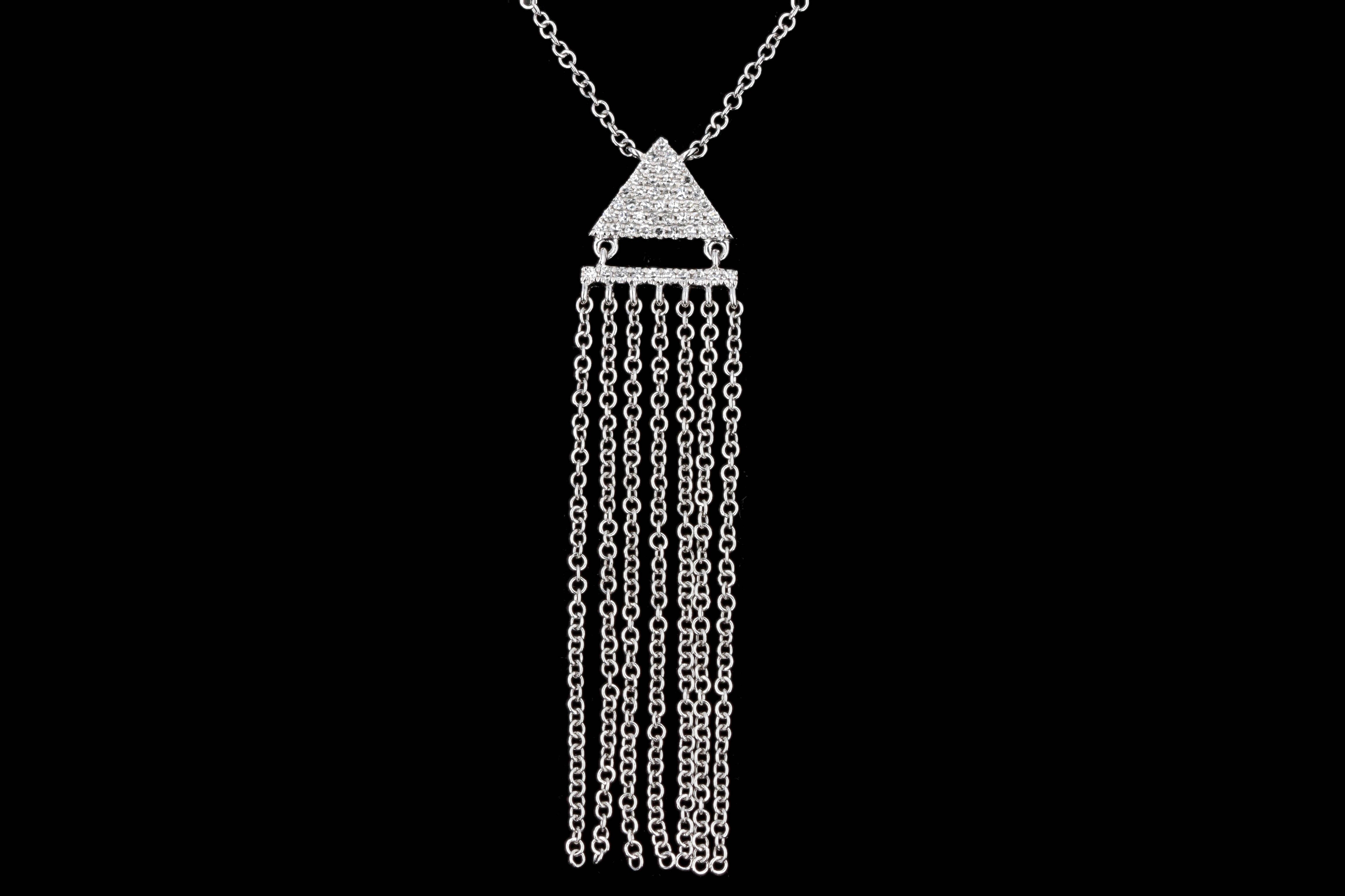 14K Gold 0.11 Carat Total Weight Diamond Fringe Necklace - Queen May
