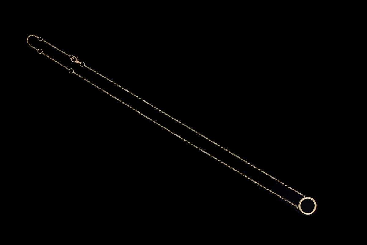 14K Yellow Gold Rainbow Circle Necklace - Queen May