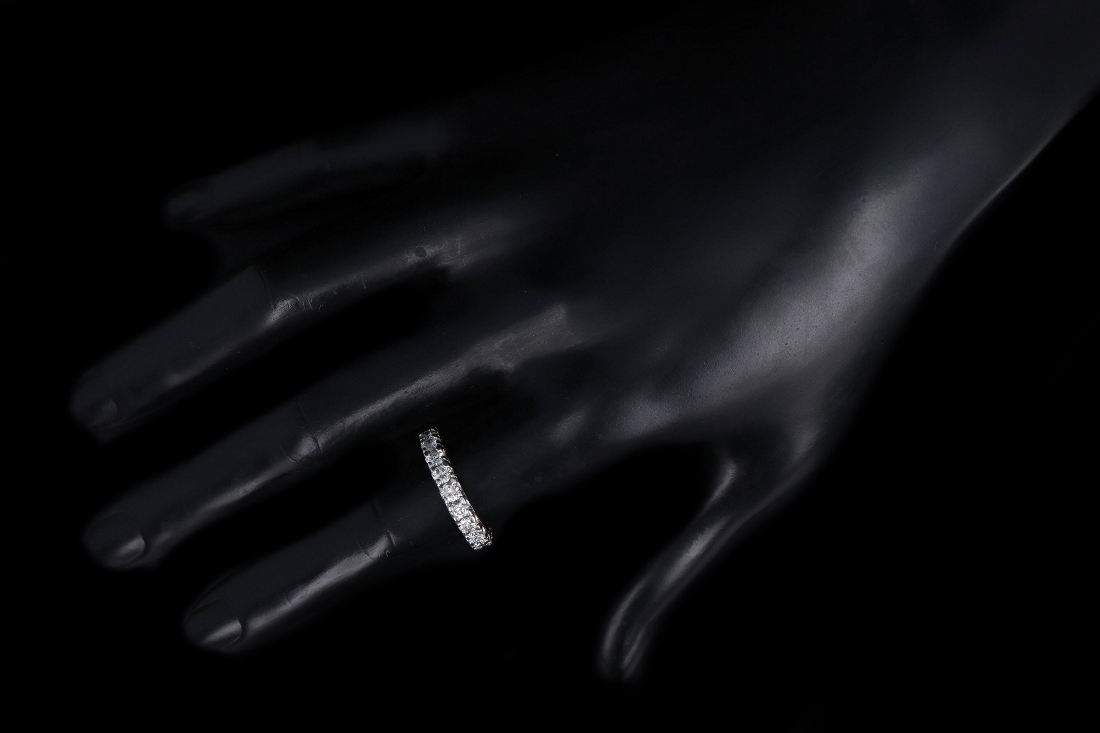 Modern Platinum 2.10 Carat Total Weight Diamond Eternity Wedding Band - Queen May
