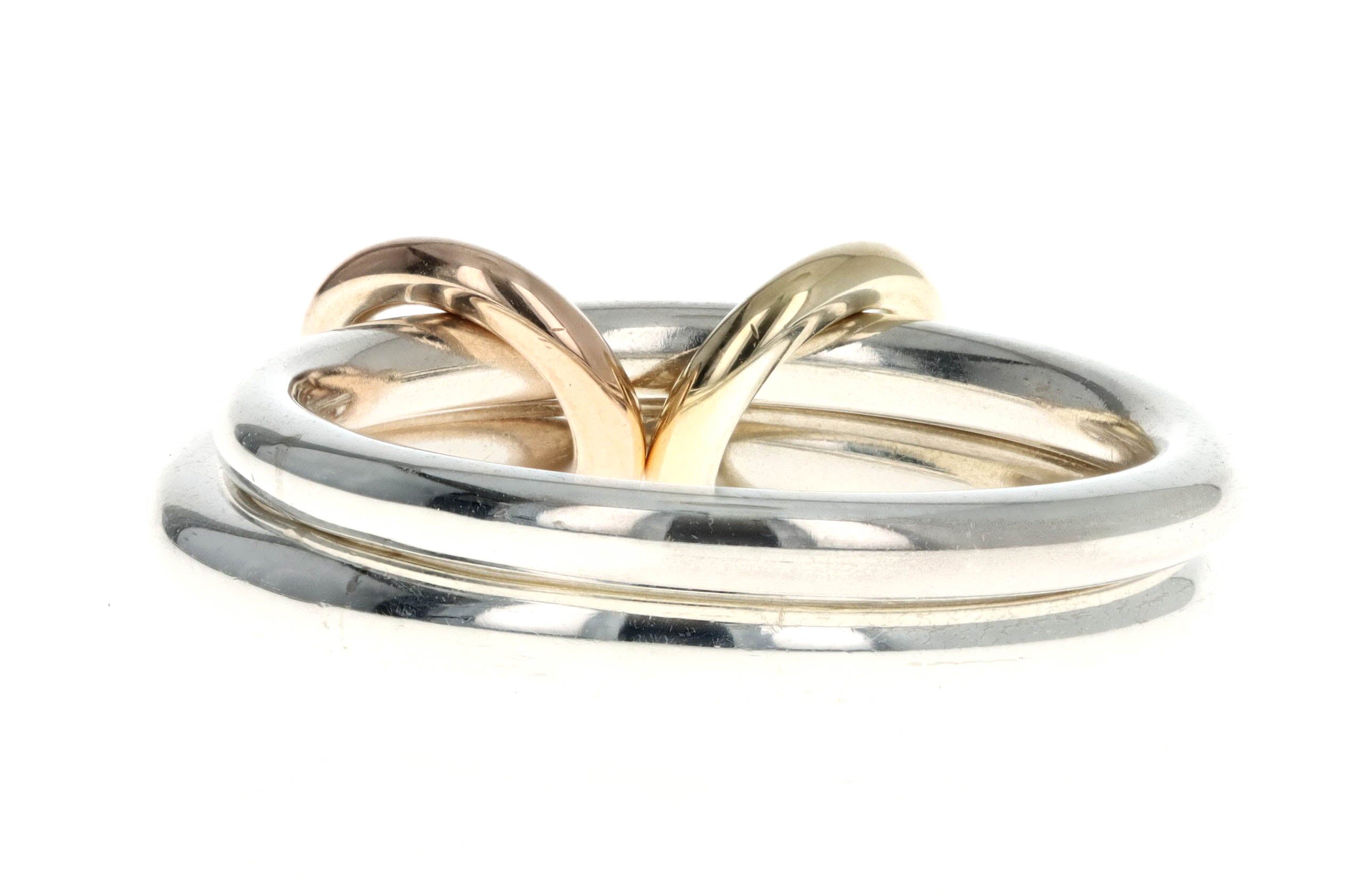 Spinelli Kilcollin Calliope Sterling Silver & 18K Gold Link Ring - Queen May