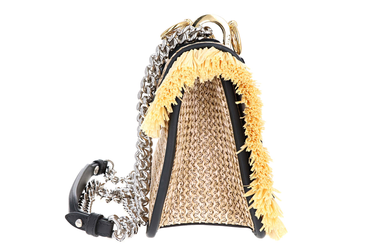 Fendi Small Kan I Raffia FF Shoulder Bag - Queen May