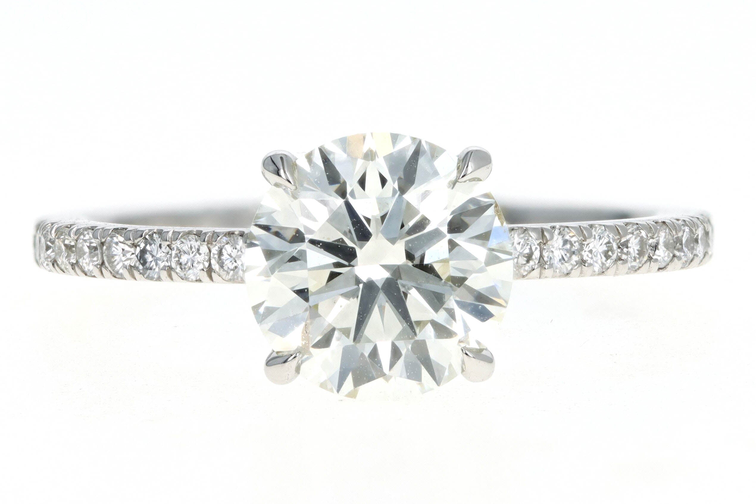 Platinum 2.00 Carat Round Brilliant Cut Diamond Hidden Halo Engagement Ring GIA Certified - Queen May