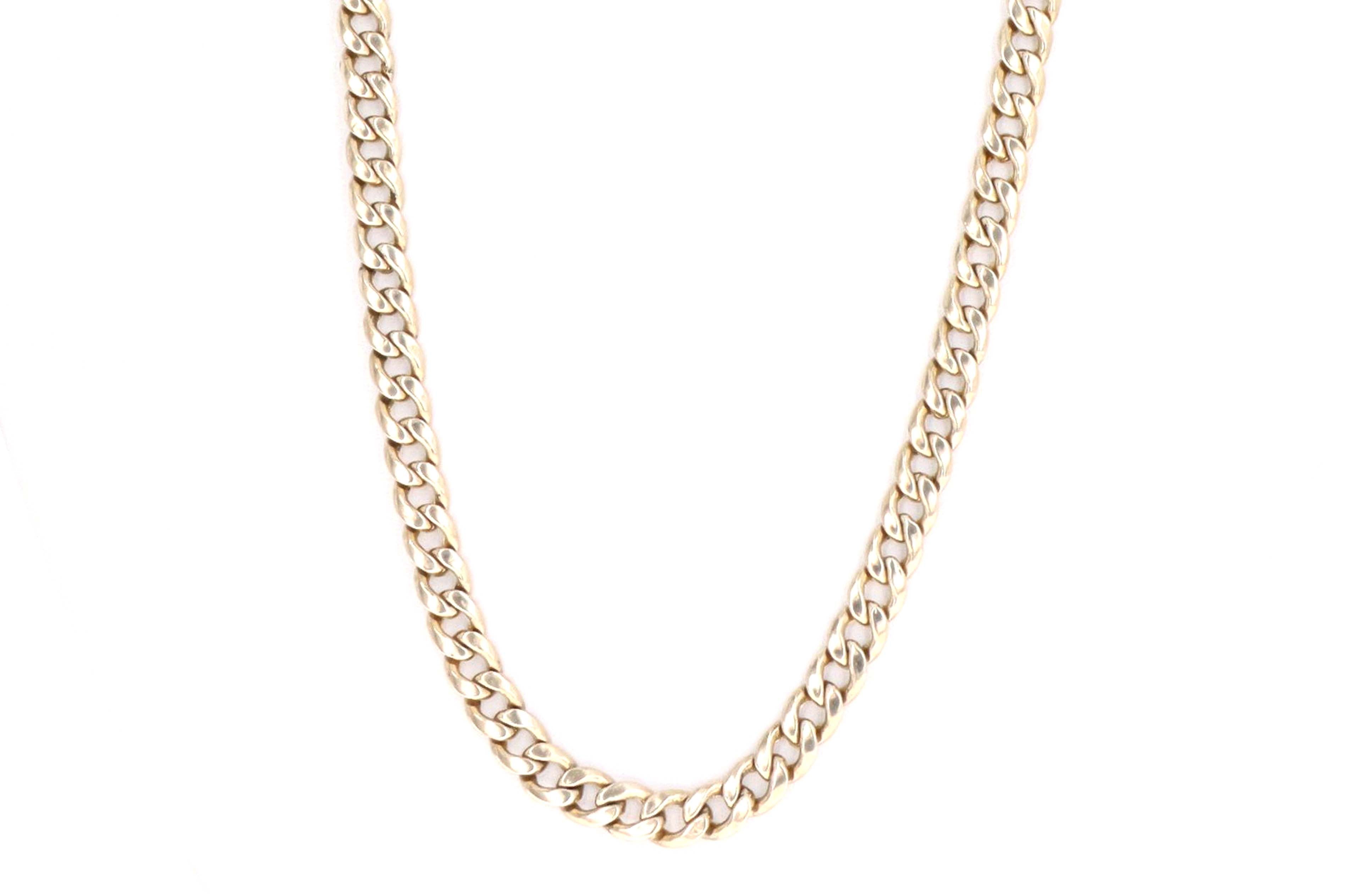 10K Yellow Gold 5mm Curb Link 29 Inch Chain - Queen May