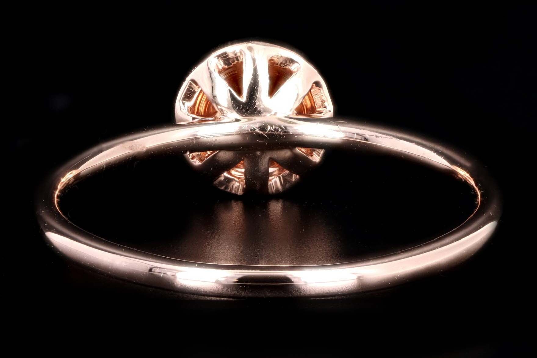 14K Gold Diamond Pave Circle Ring - Queen May