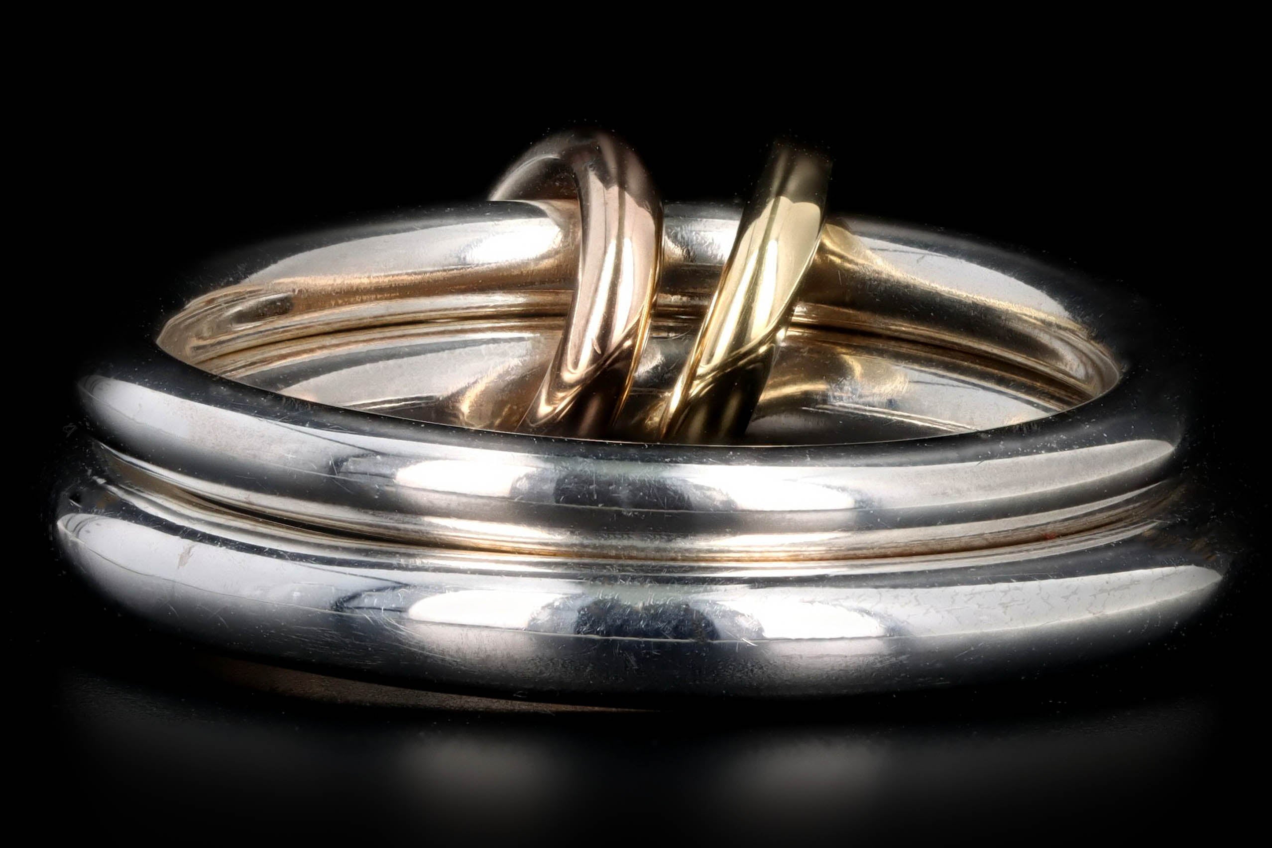 Spinelli Kilcollin Calliope Sterling Silver & 18K Gold Link Ring - Queen May