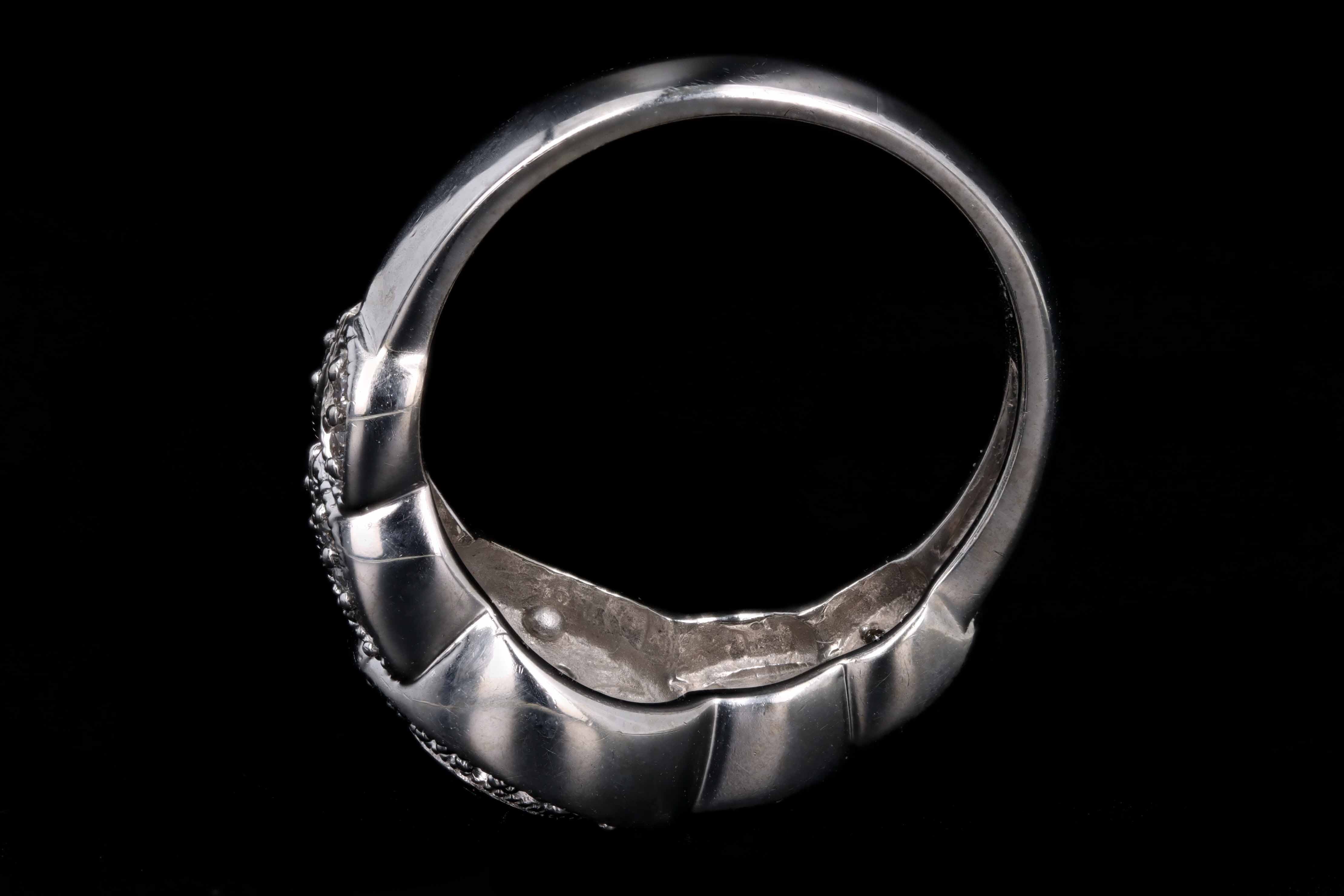 14K White Gold .50 Carat Round Natural Sapphire & Diamond Halo Ring - Queen May