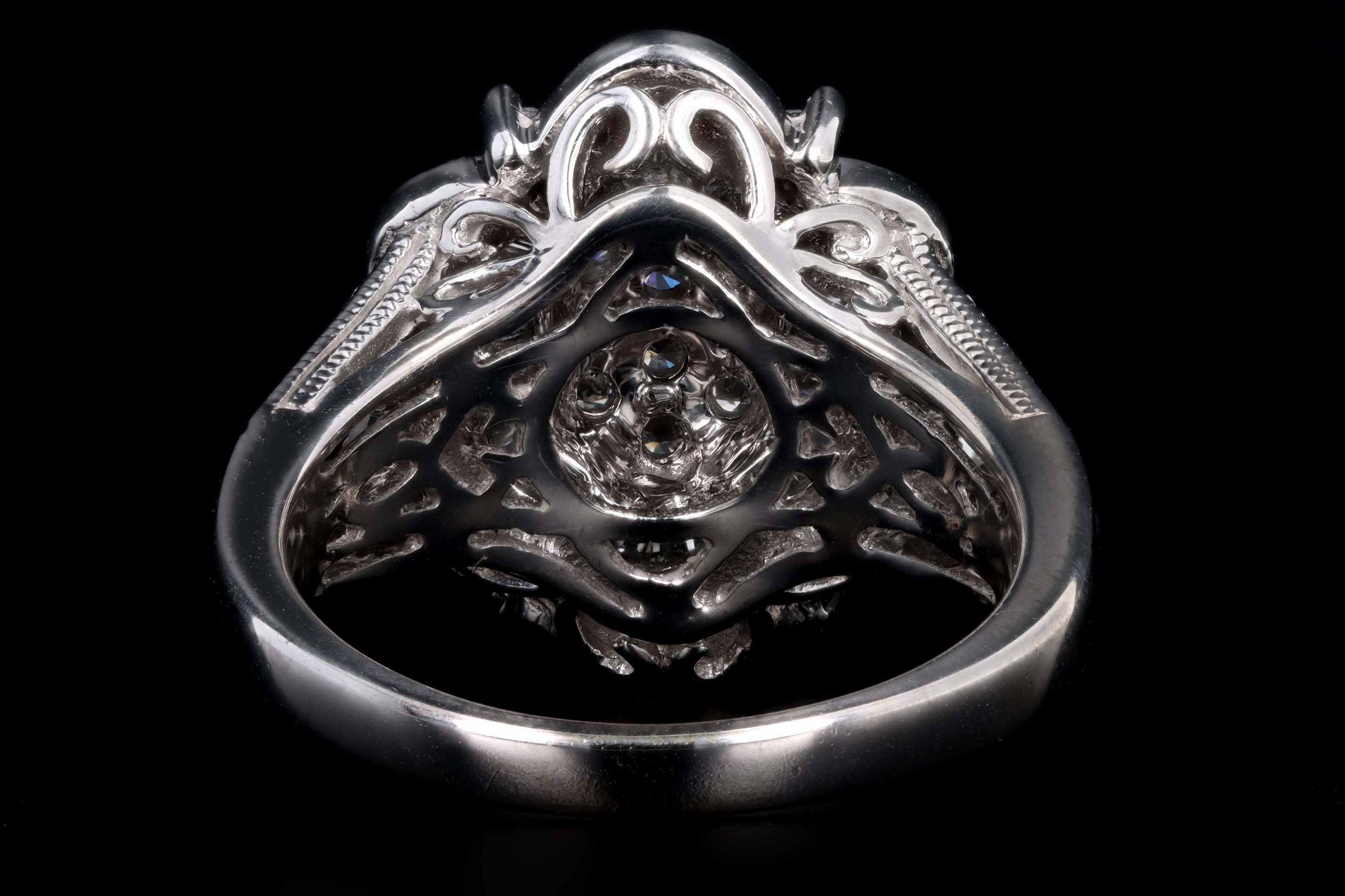 14K White Gold .50 Carat Total Weight Diamond Baguette Ring - Queen May