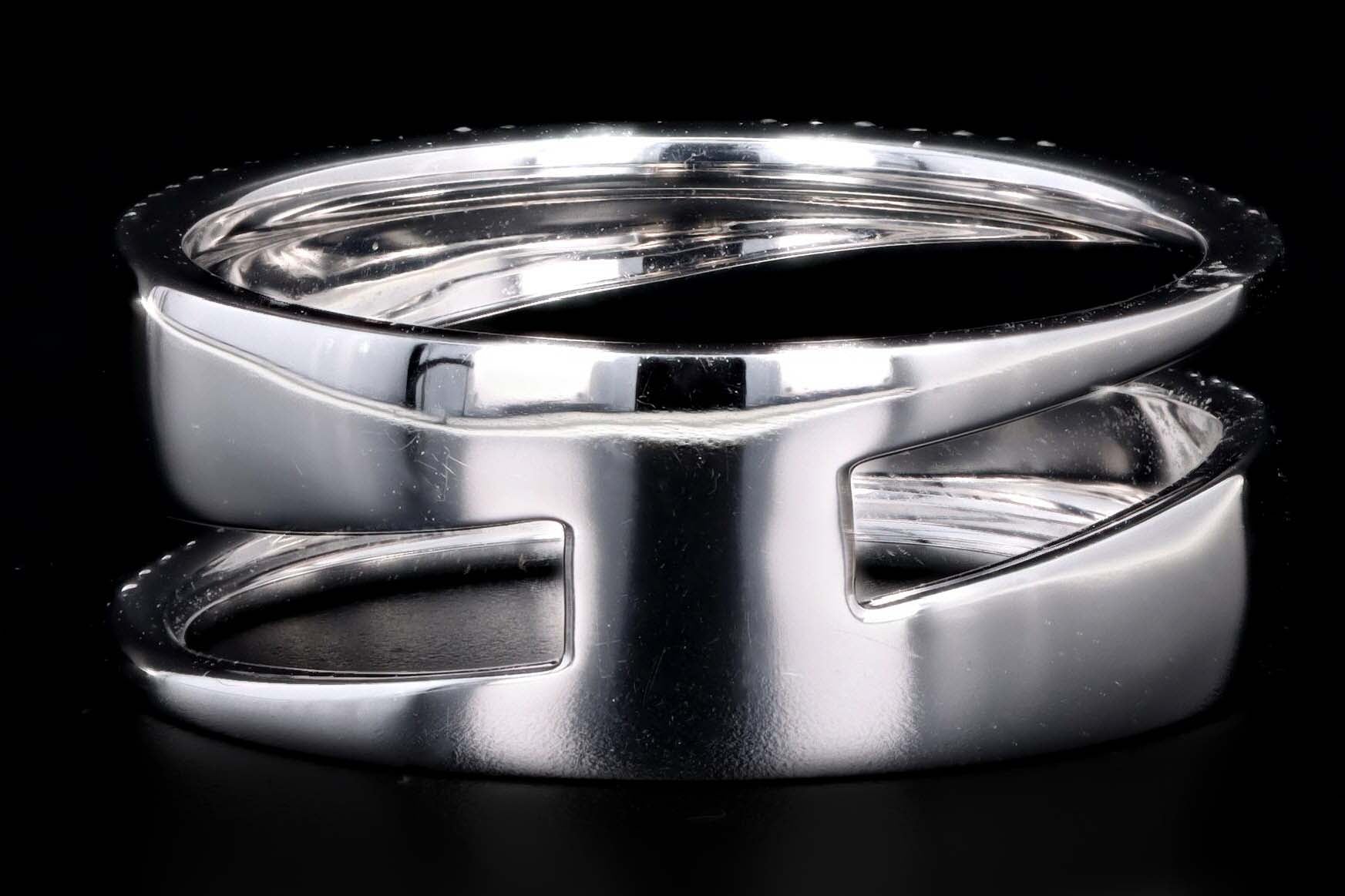 14K White Gold .45 Carat Total Weight Diamond Pave Band - Queen May