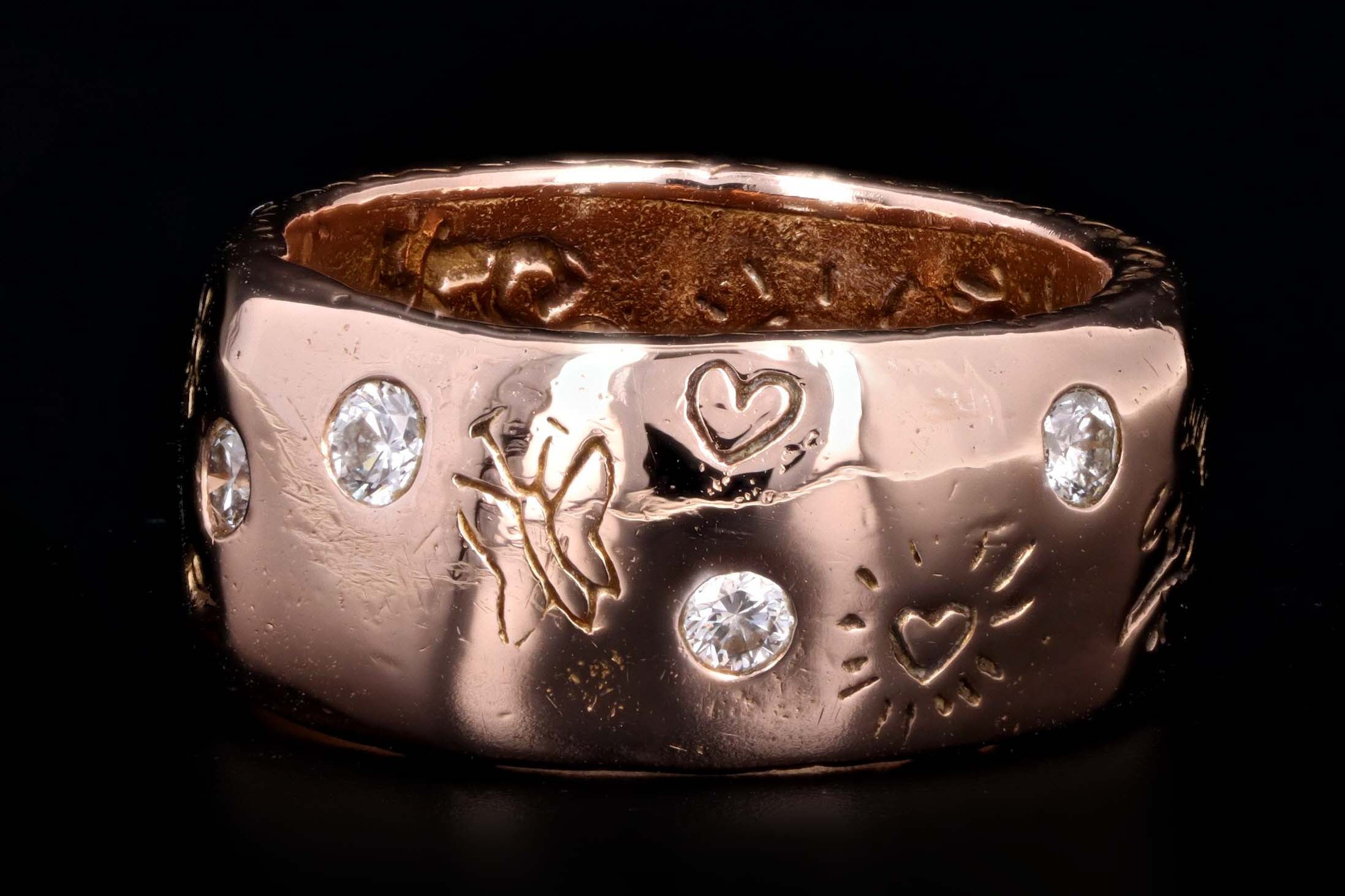 Jes MaHarry 14K Rose Gold Round Diamond ''Casey'' Ring - Queen May
