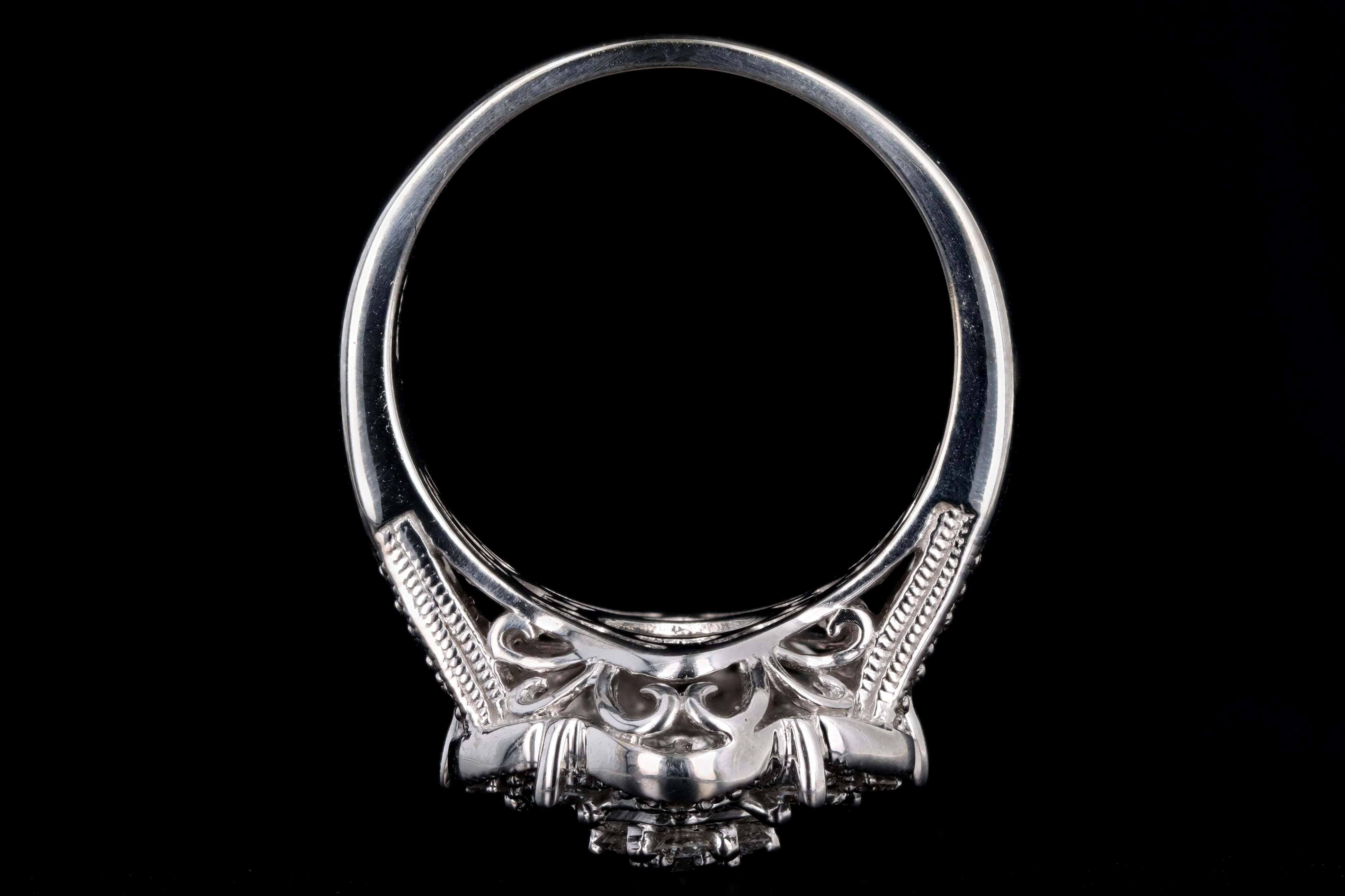 14K White Gold .50 Carat Total Weight Diamond Baguette Ring - Queen May