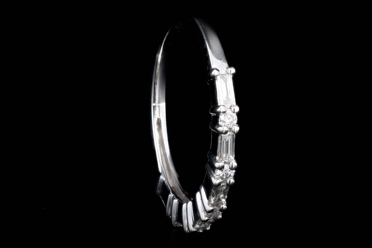Platinum .35 Carat Total Weight Diamond Baguette Wedding Band - Queen May