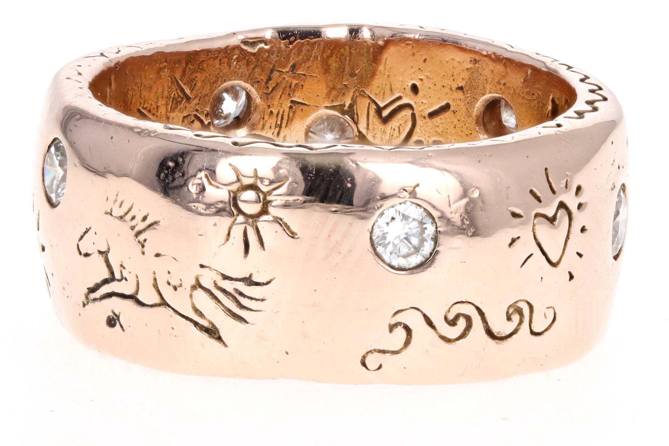 Jes MaHarry 14K Rose Gold Round Diamond ''Casey'' Ring - Queen May