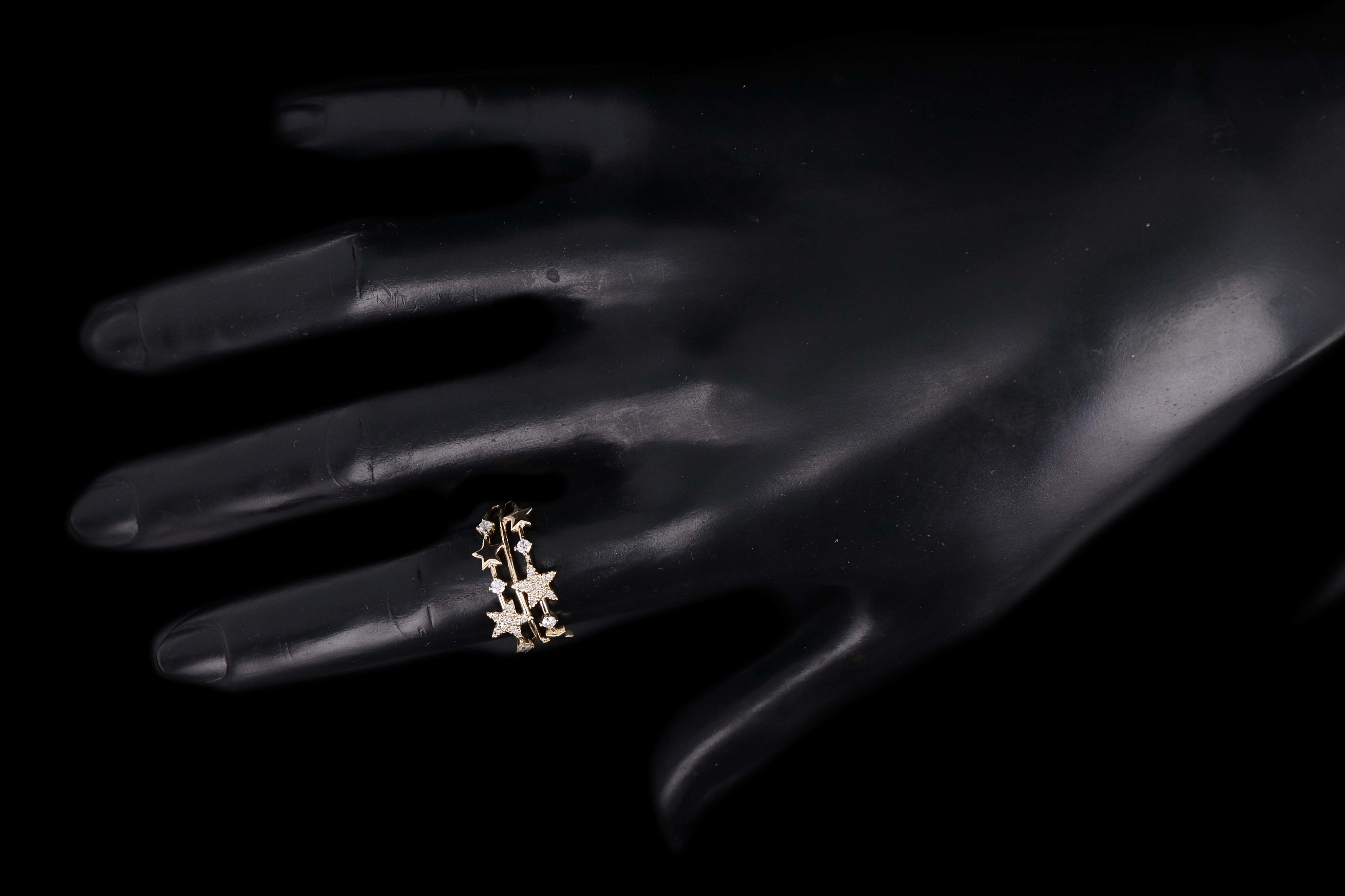 0.21CT Diamond Pave Star Ring - Queen May