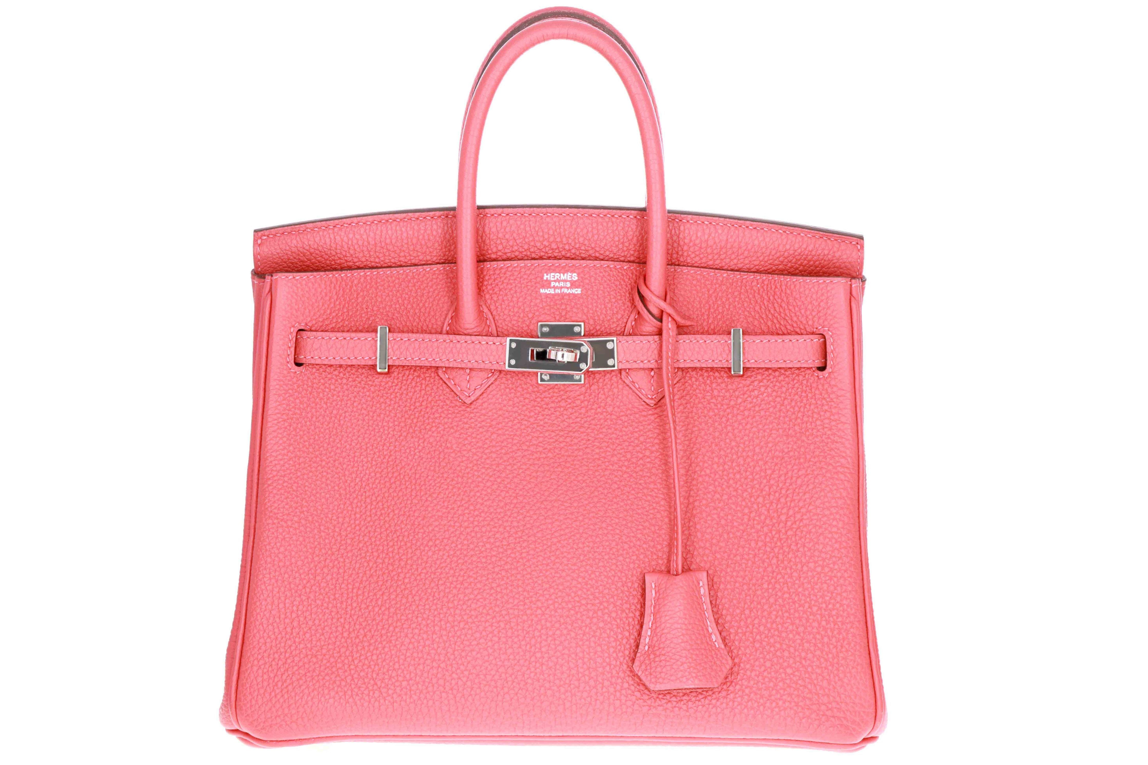 Hermes Birkin 25 Bougainvillea Taurillon Clemence Palladium - Queen May