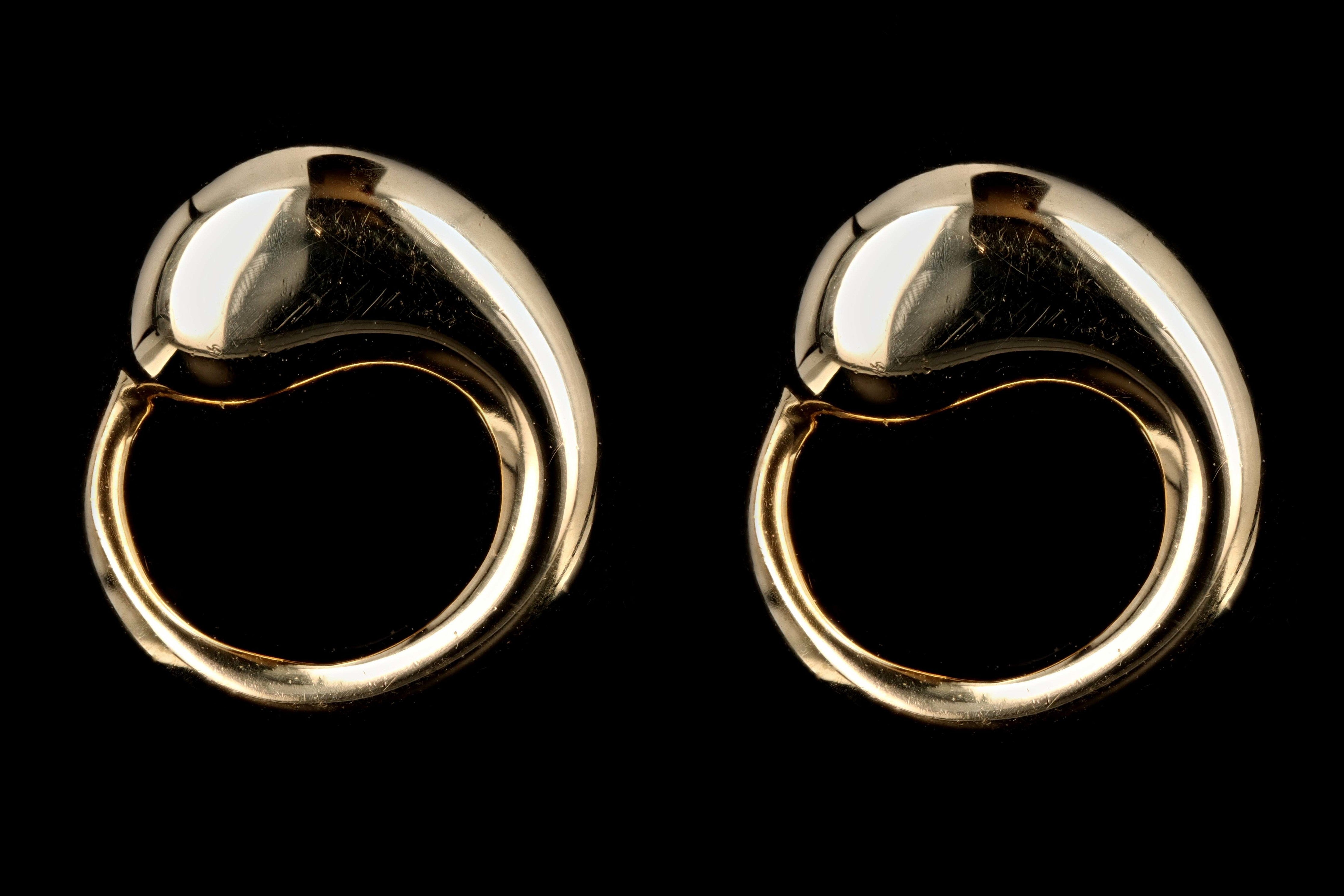 Modern Tiffany & Co. 18K Yellow Gold Elsa Peretti External Circle Stud Earrings - Queen May