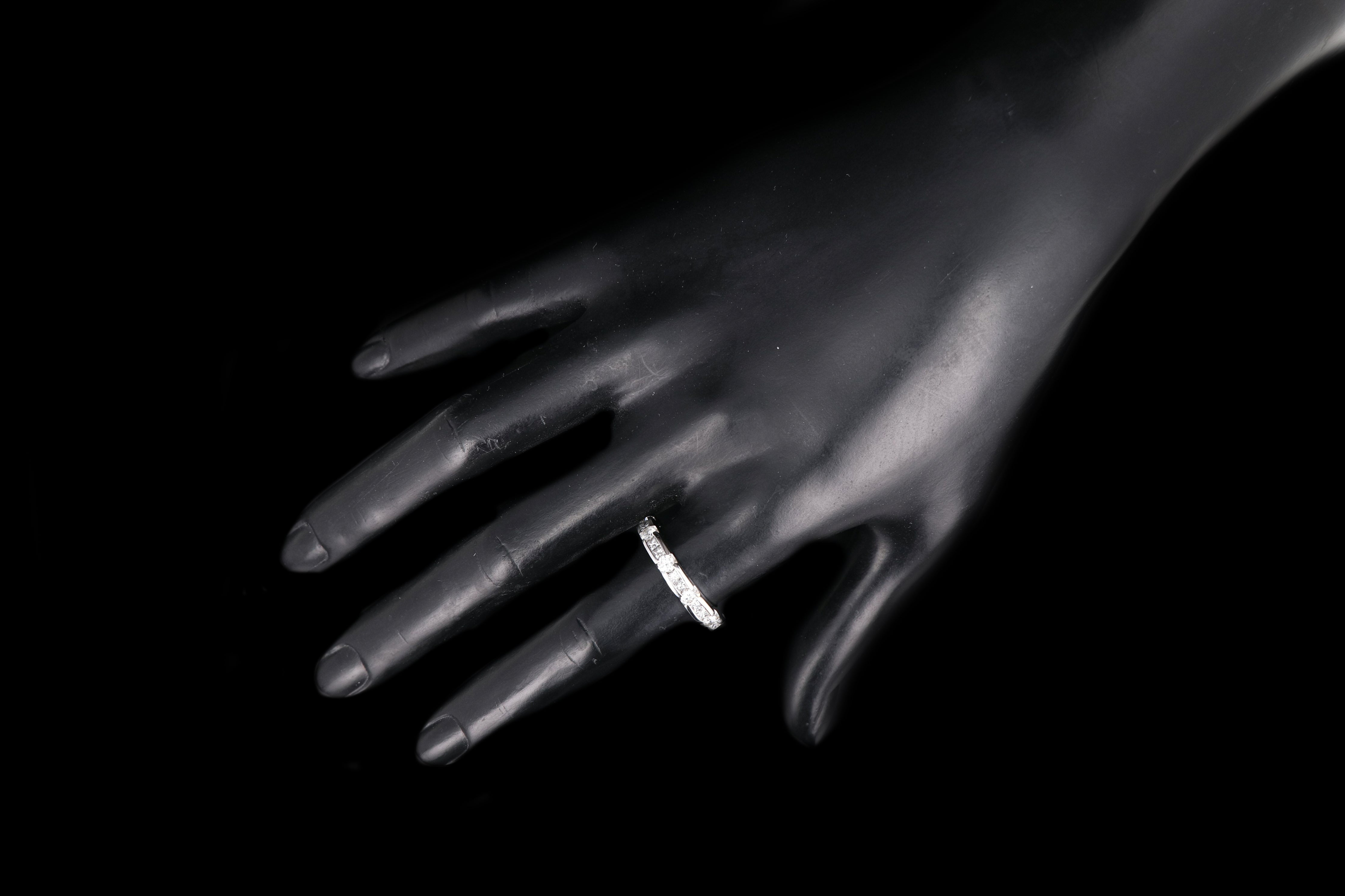 Modern 14K White Gold 2 CTW Diamond Eternity Band - Queen May