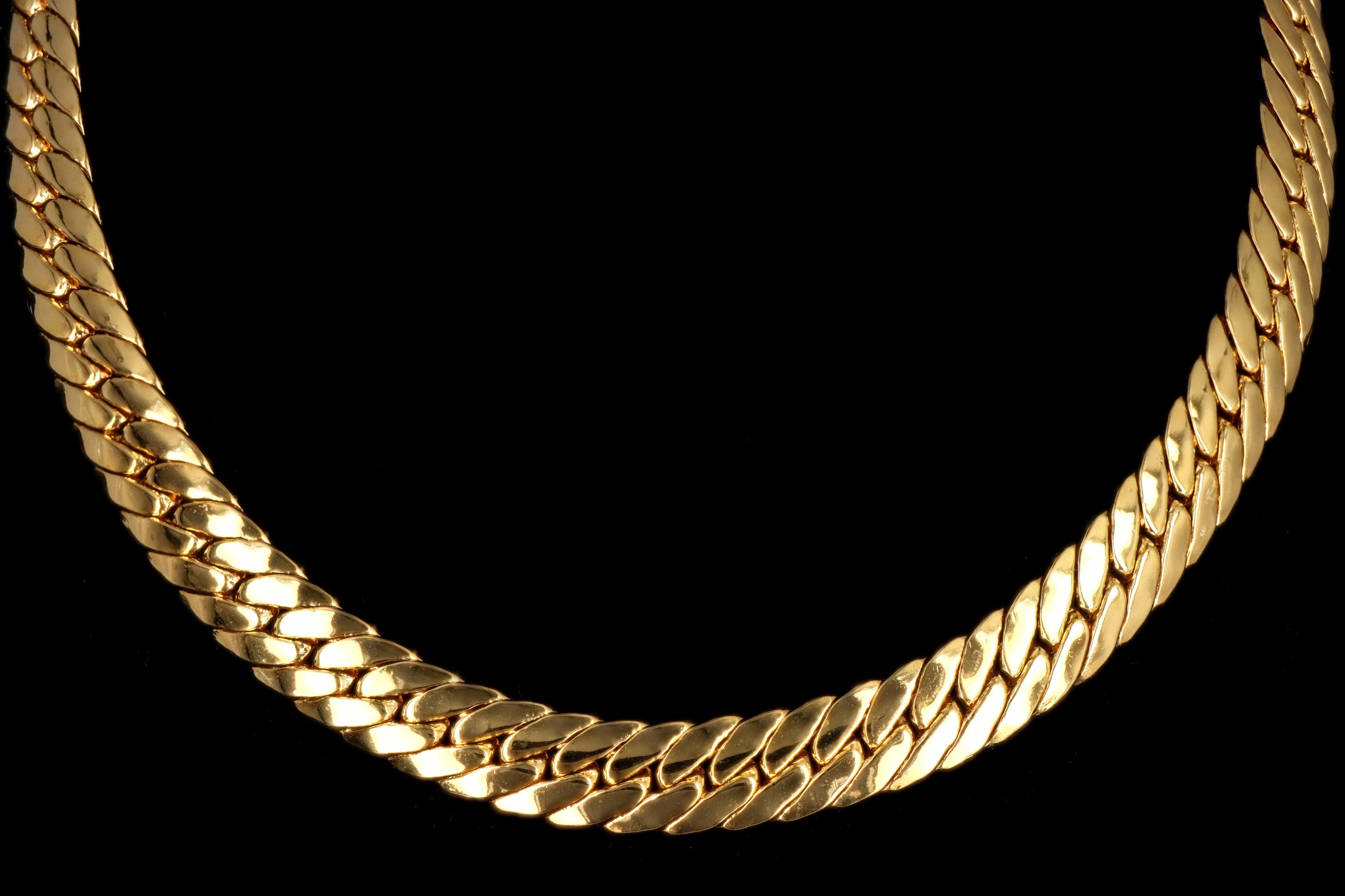 Vintage Givenchy Gold Toned Curb Link Chain Necklace - Queen May