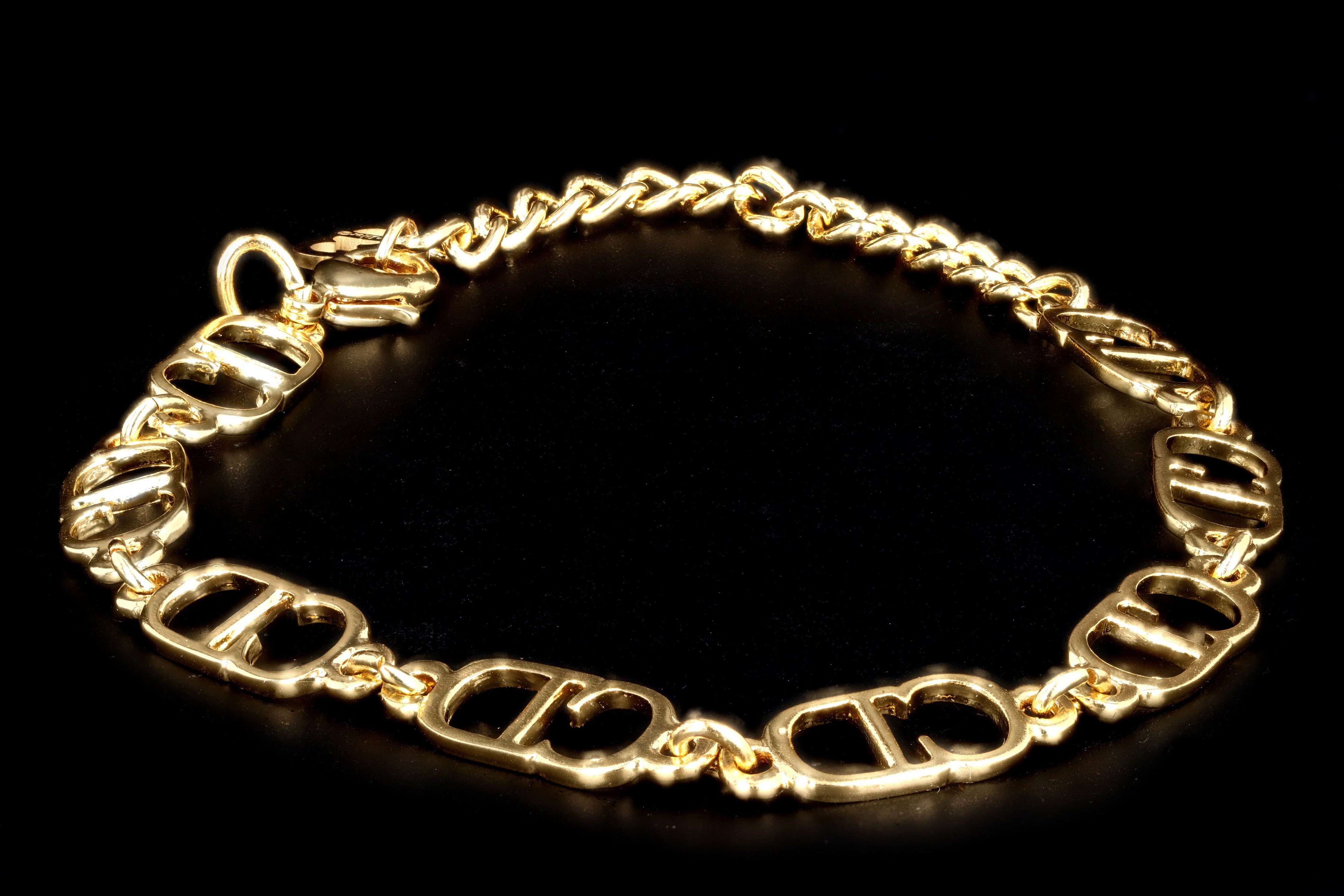 Vintage Christian Dior Logo Bracelet - Queen May