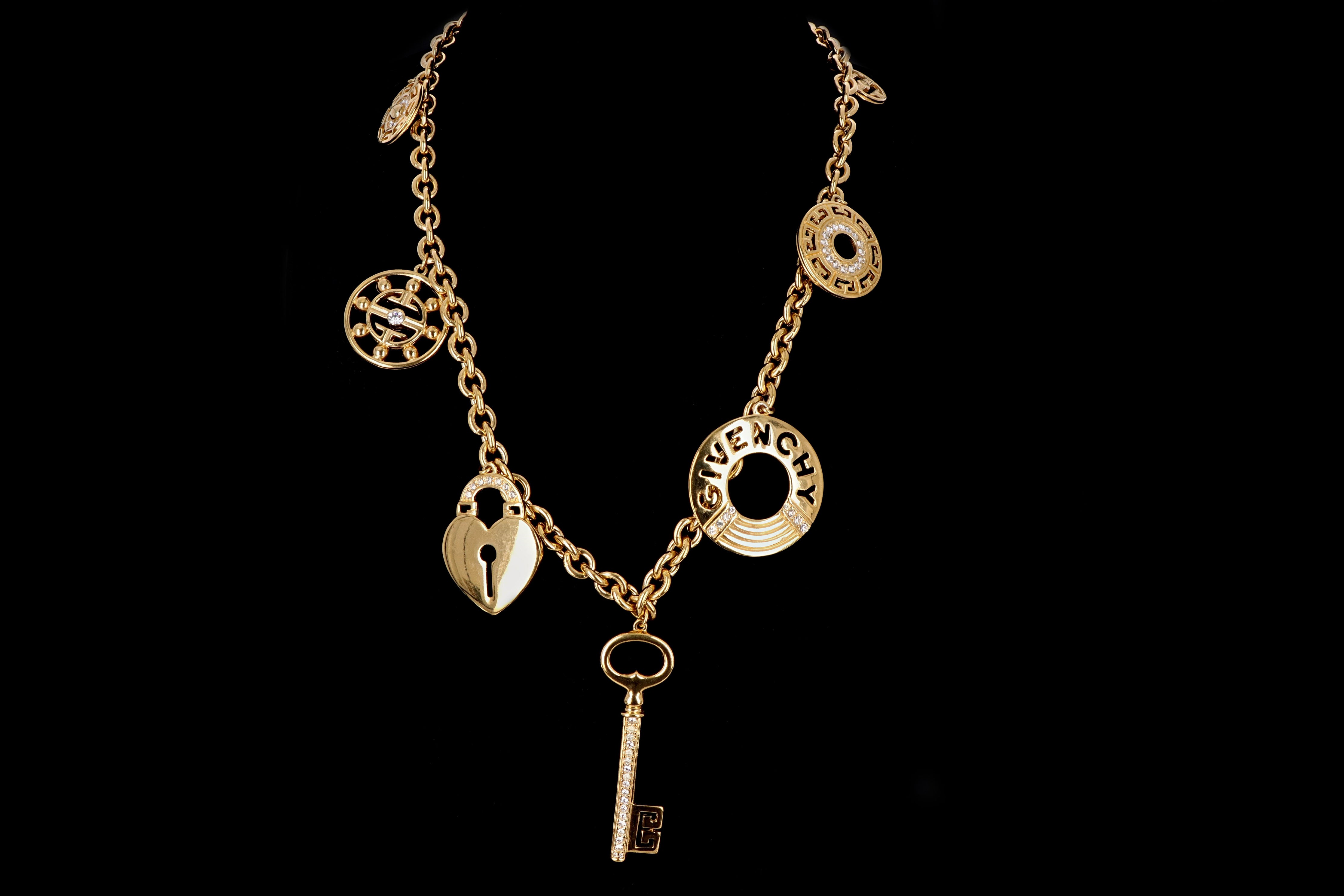 Vintage Givenchy Rare Gold Plated Long Chunky Necklace - Queen May