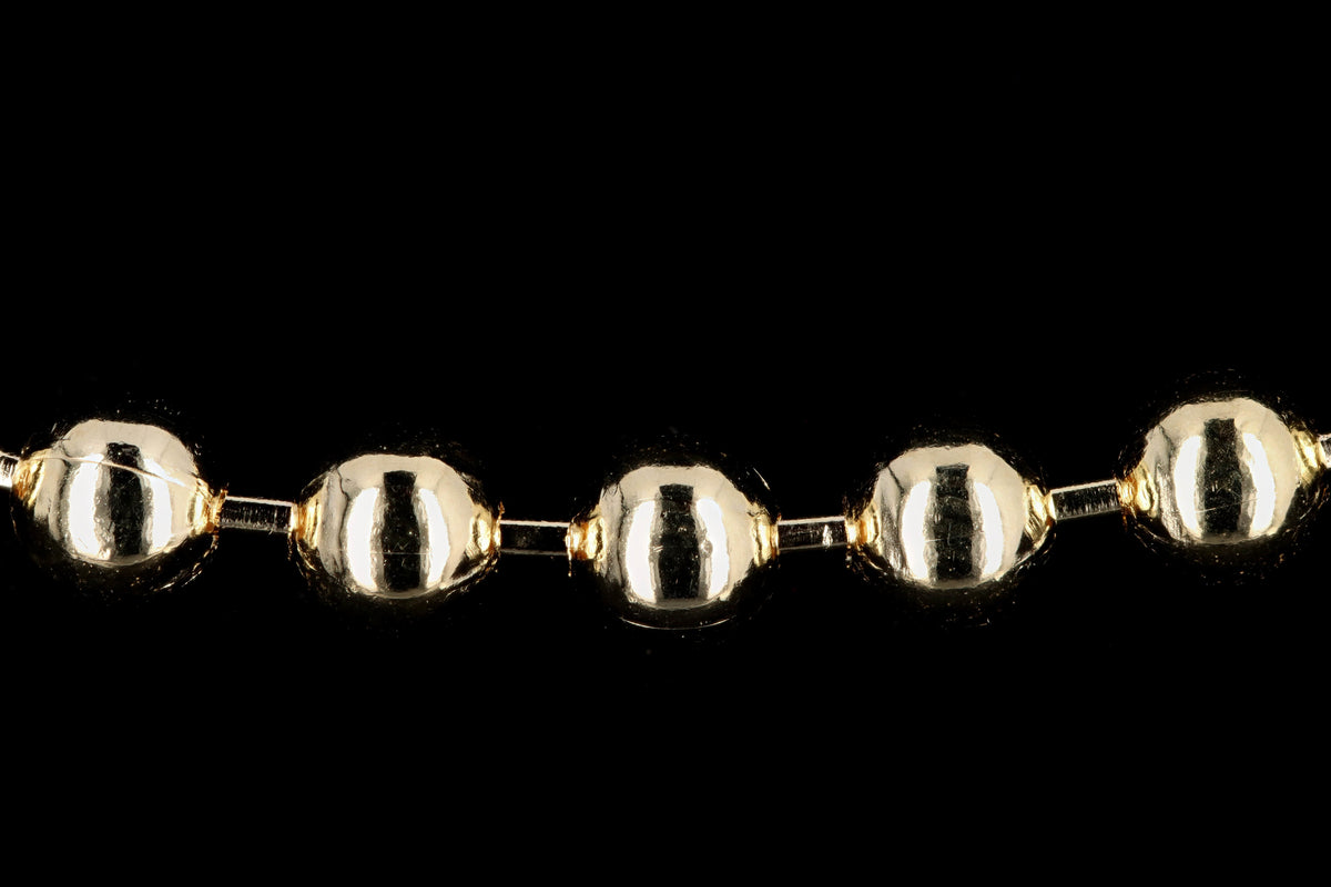 14K Yellow Gold Bead Chain Necklace - Queen May