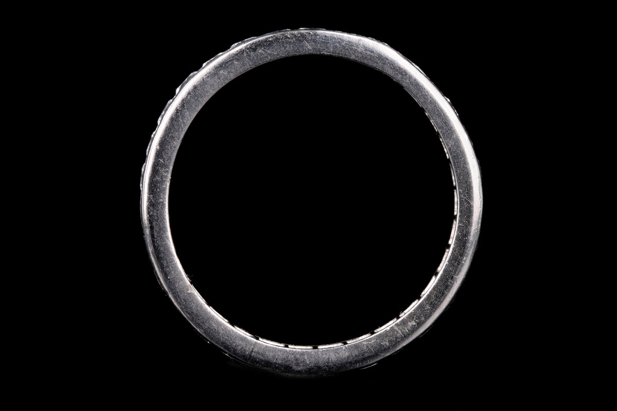 Modern Platinum .60 Carat Round Brilliant Cut Diamond Channel Set Eternity Band - Queen May