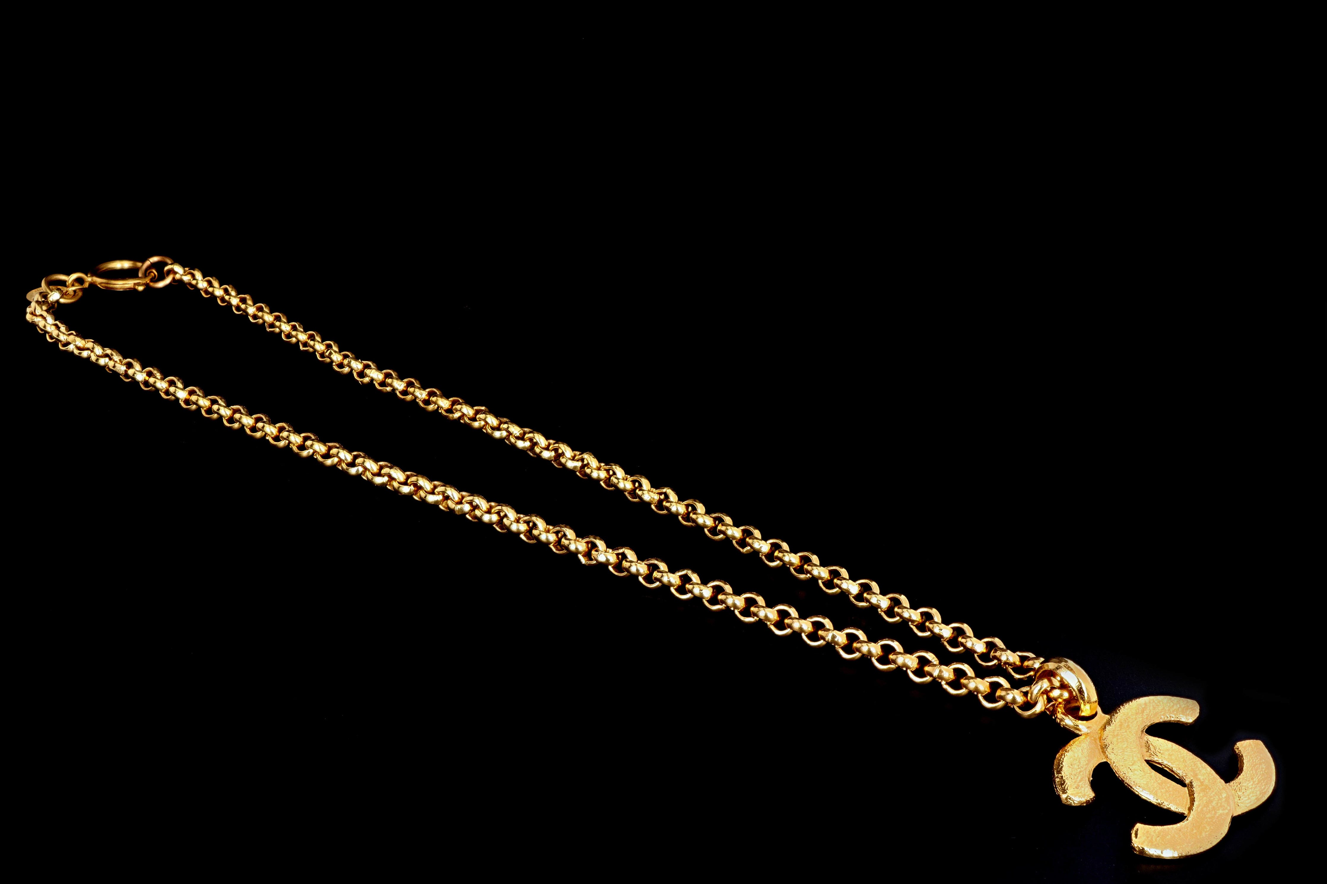 Vintage Chanel Logo Necklace - Queen May