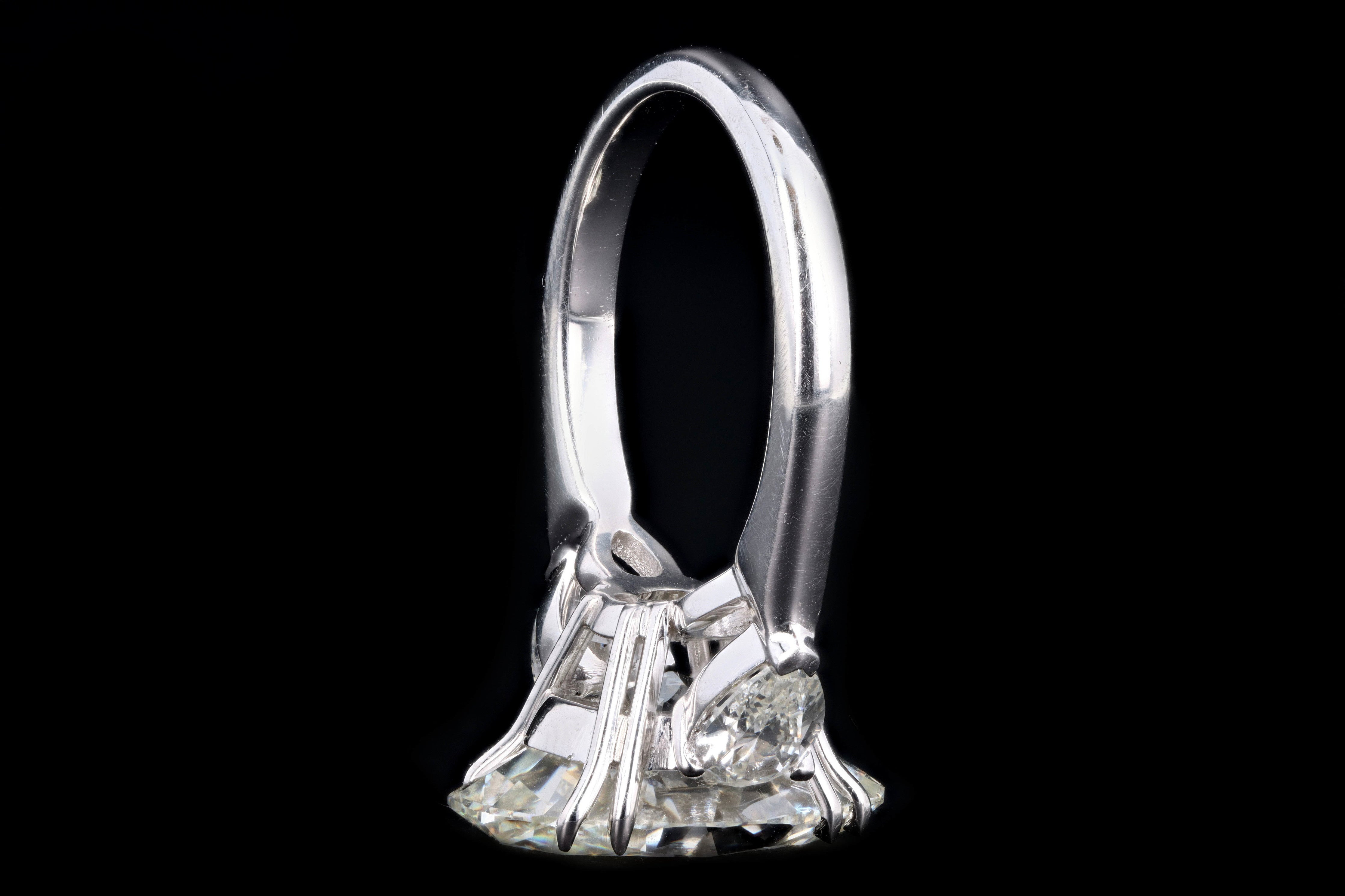New Platinum 5.46 Carat Oval Cut Diamond Engagement Ring GIA Certified - Queen May