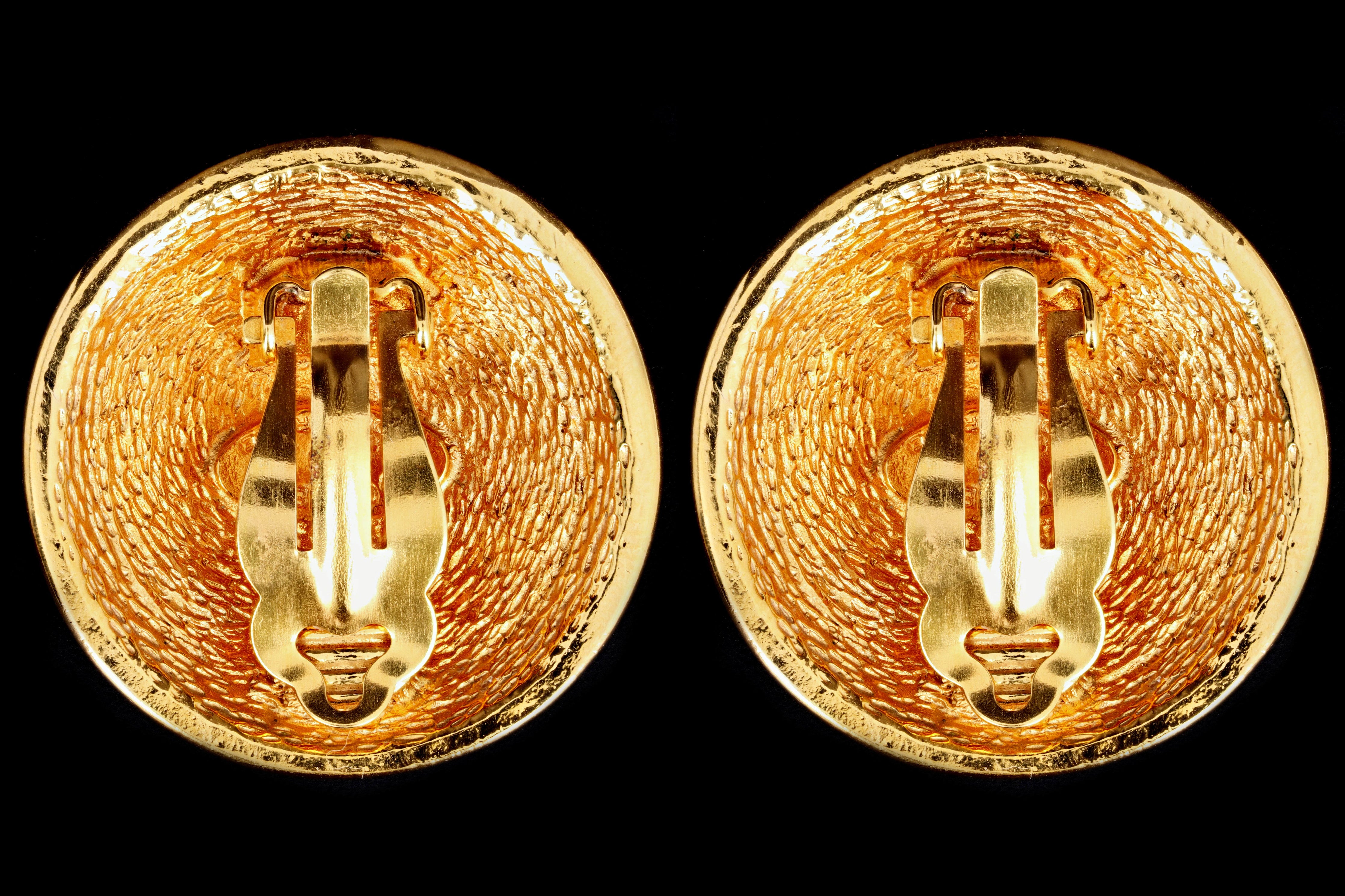 Vintage Chanel Logo Clip On Statement Earrings - Queen May