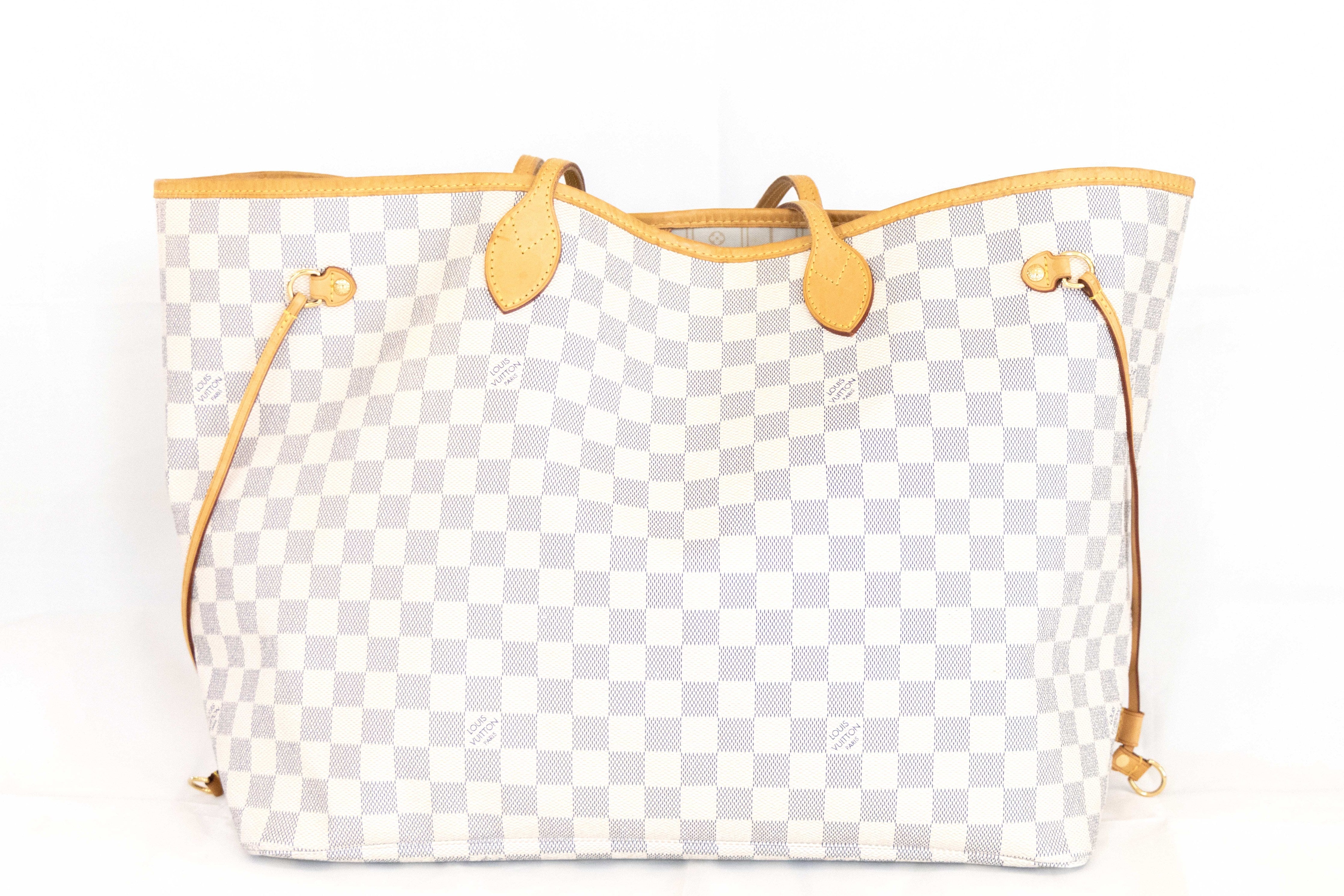 Louis Vuitton Damier Azur Neverfull GM Beige Interior - Queen May