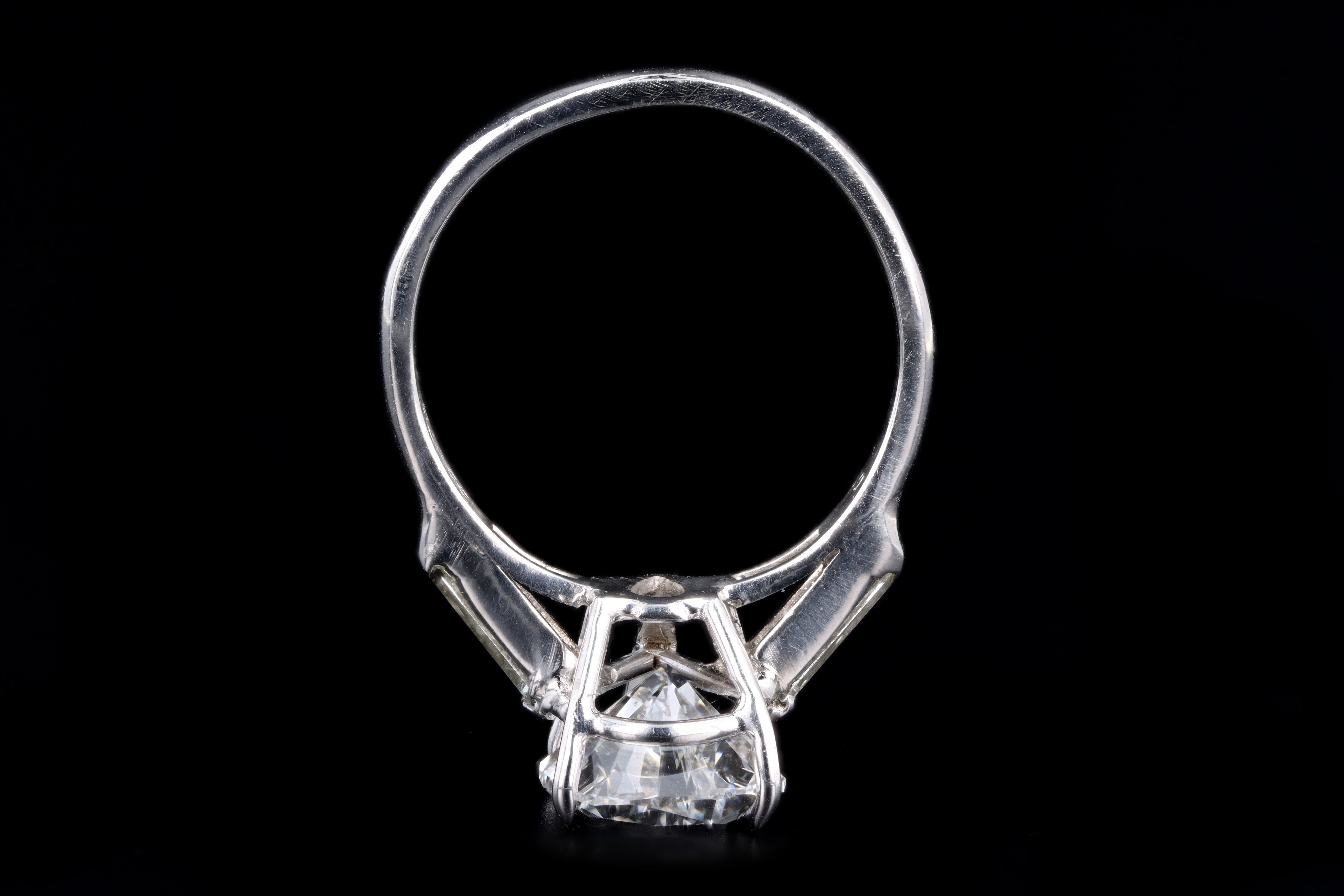 New Platinum 3.68 CTR Pear Cut Diamond Engagement Ring GIA Certified - Queen May