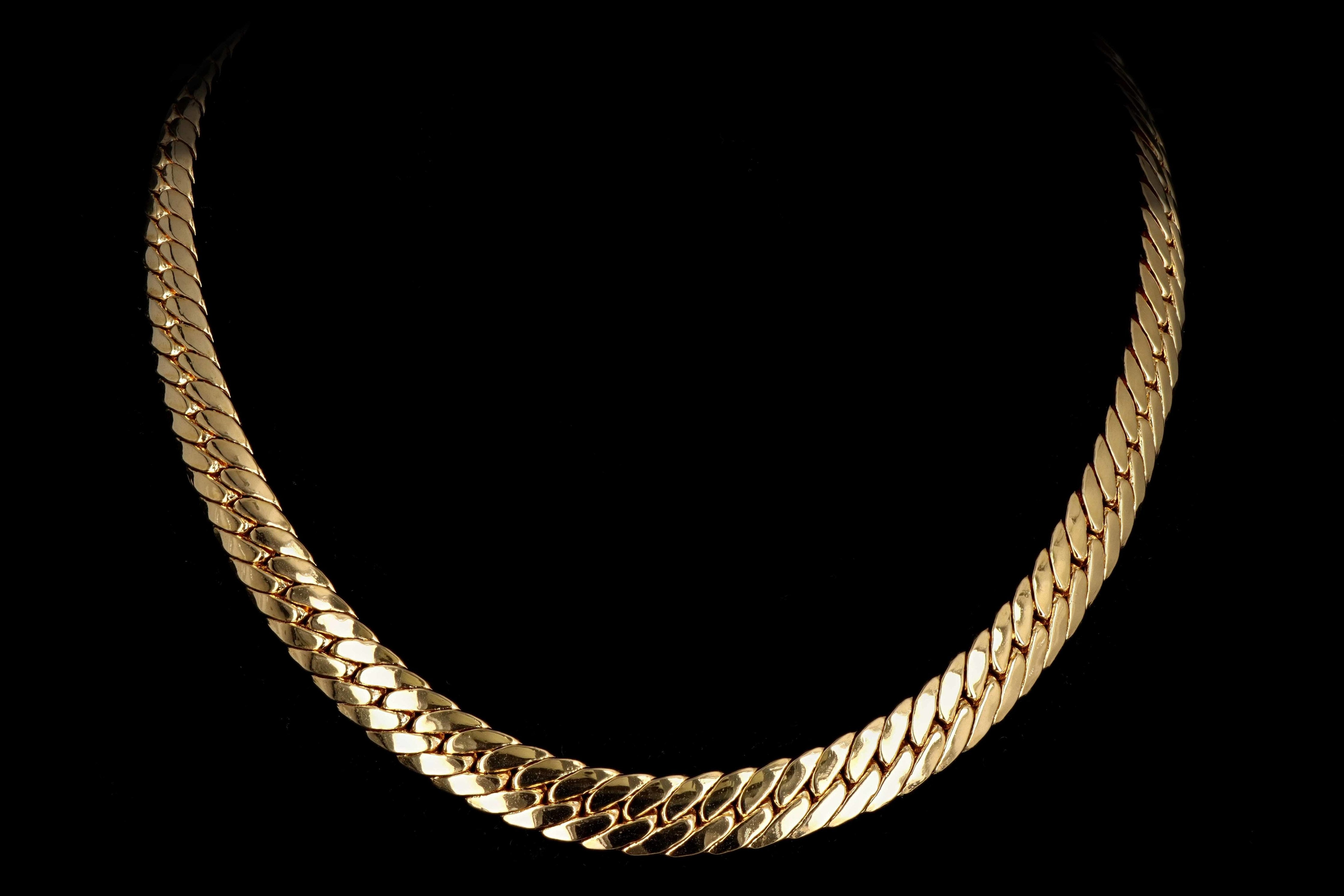Vintage Givenchy Gold Toned Curb Link Chain Necklace - Queen May