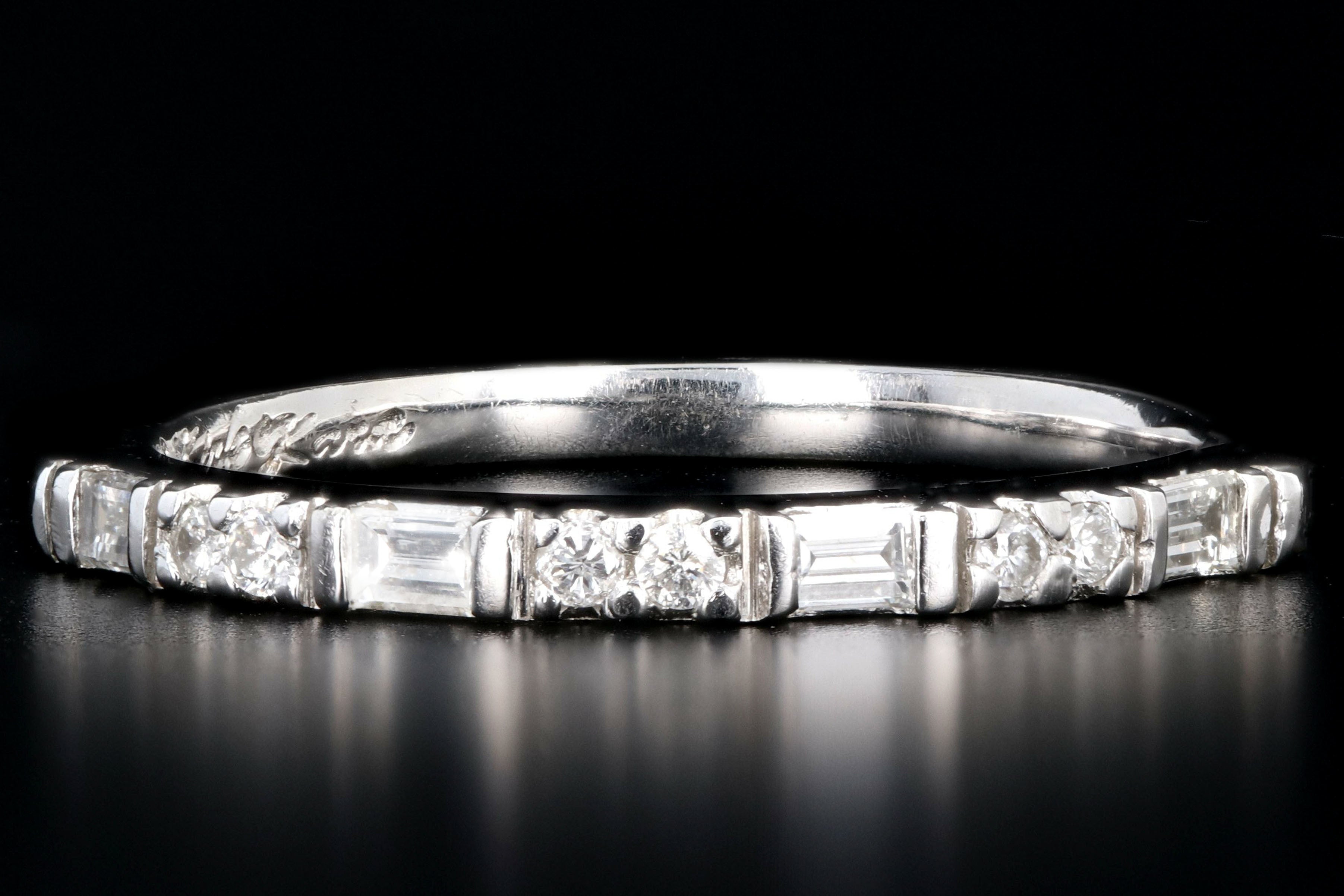 Modern Kirk Kara 18K White Gold .25 Carat Diamond Half Band - Queen May